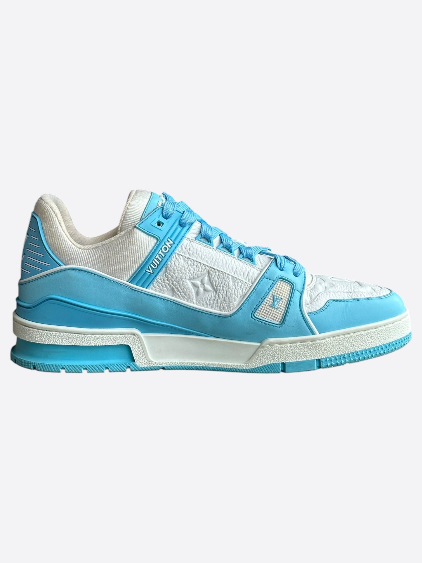 Louis Vuitton Blue & White Monogram Trainers