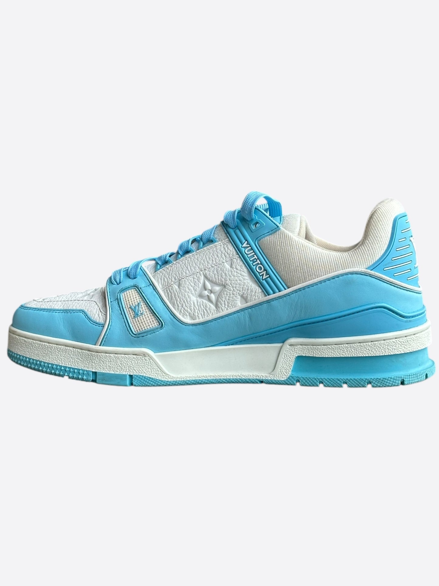 Louis Vuitton Blue & White Monogram Trainers
