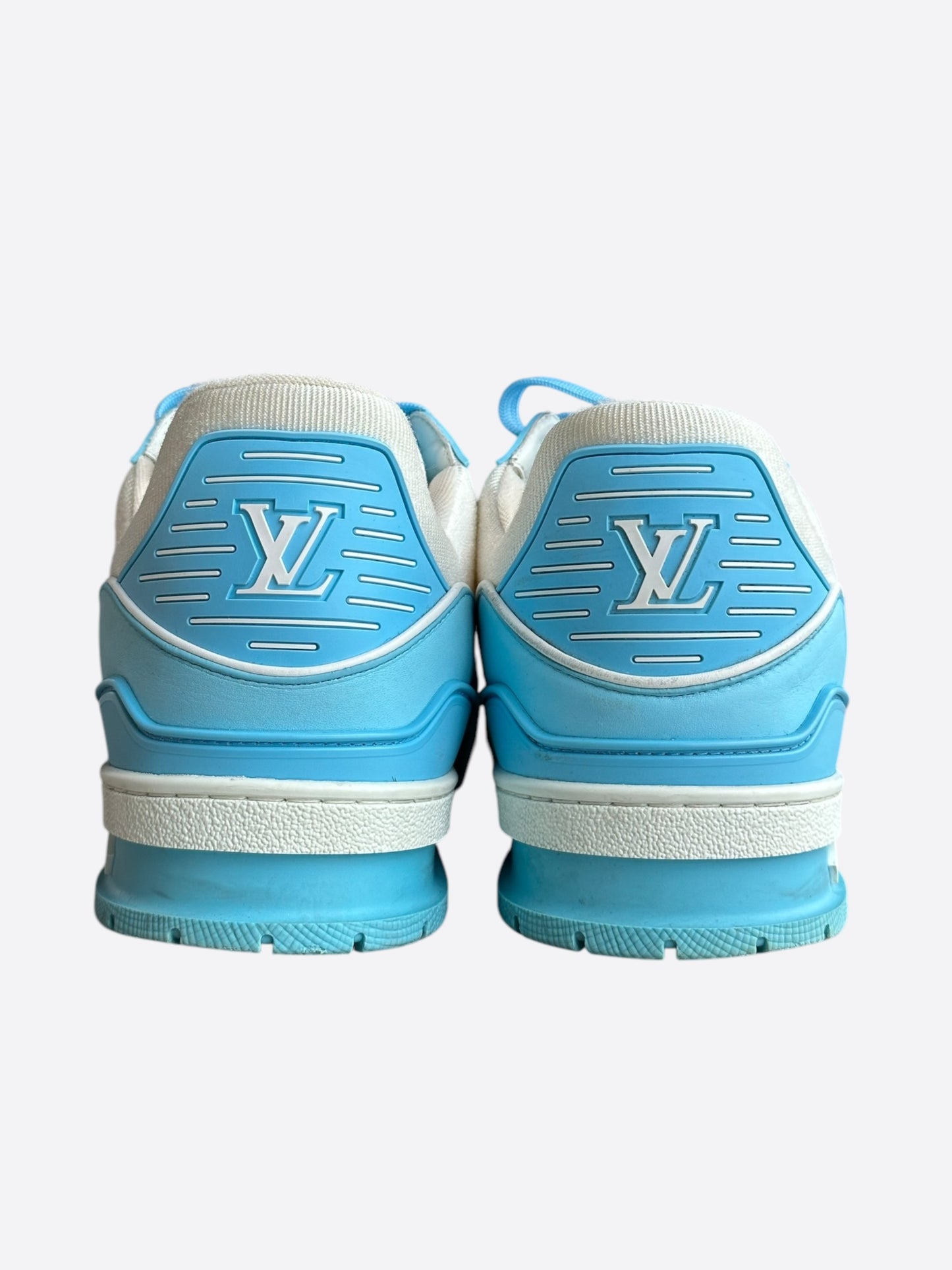 Louis Vuitton Blue & White Monogram Trainers