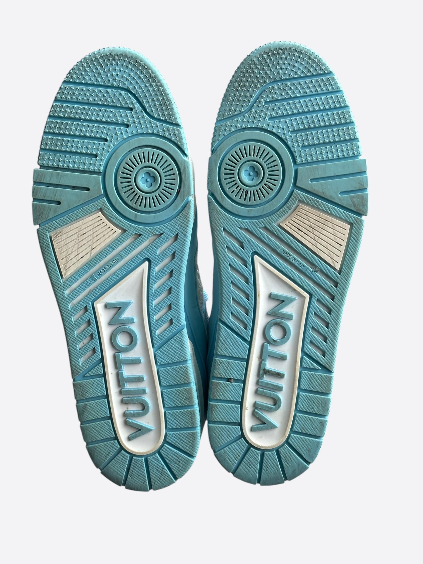 Louis Vuitton Blue & White Monogram Trainers