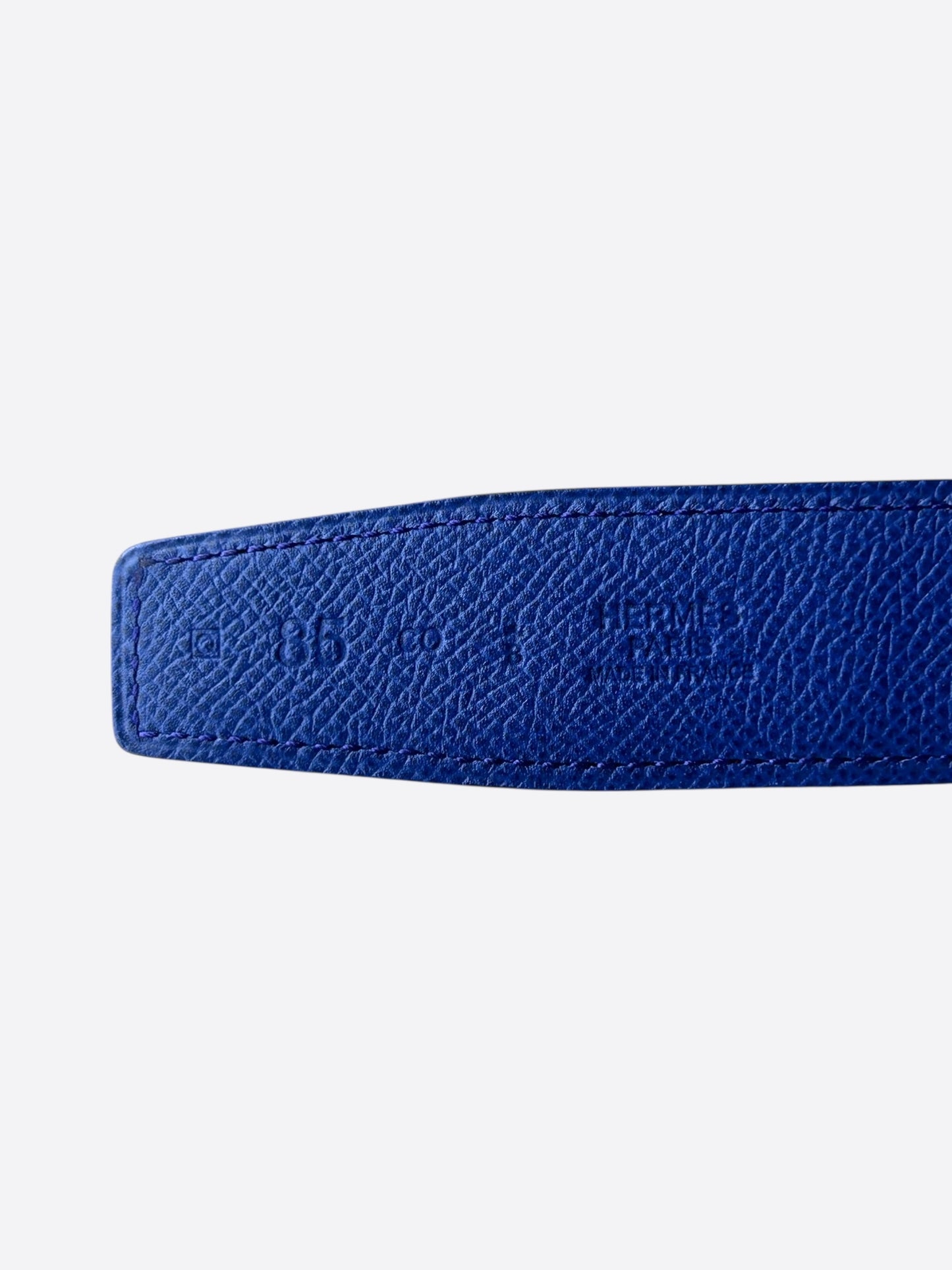 Hermes Bleu Electric & Prune Gold Collier De Chien Reversible Belt