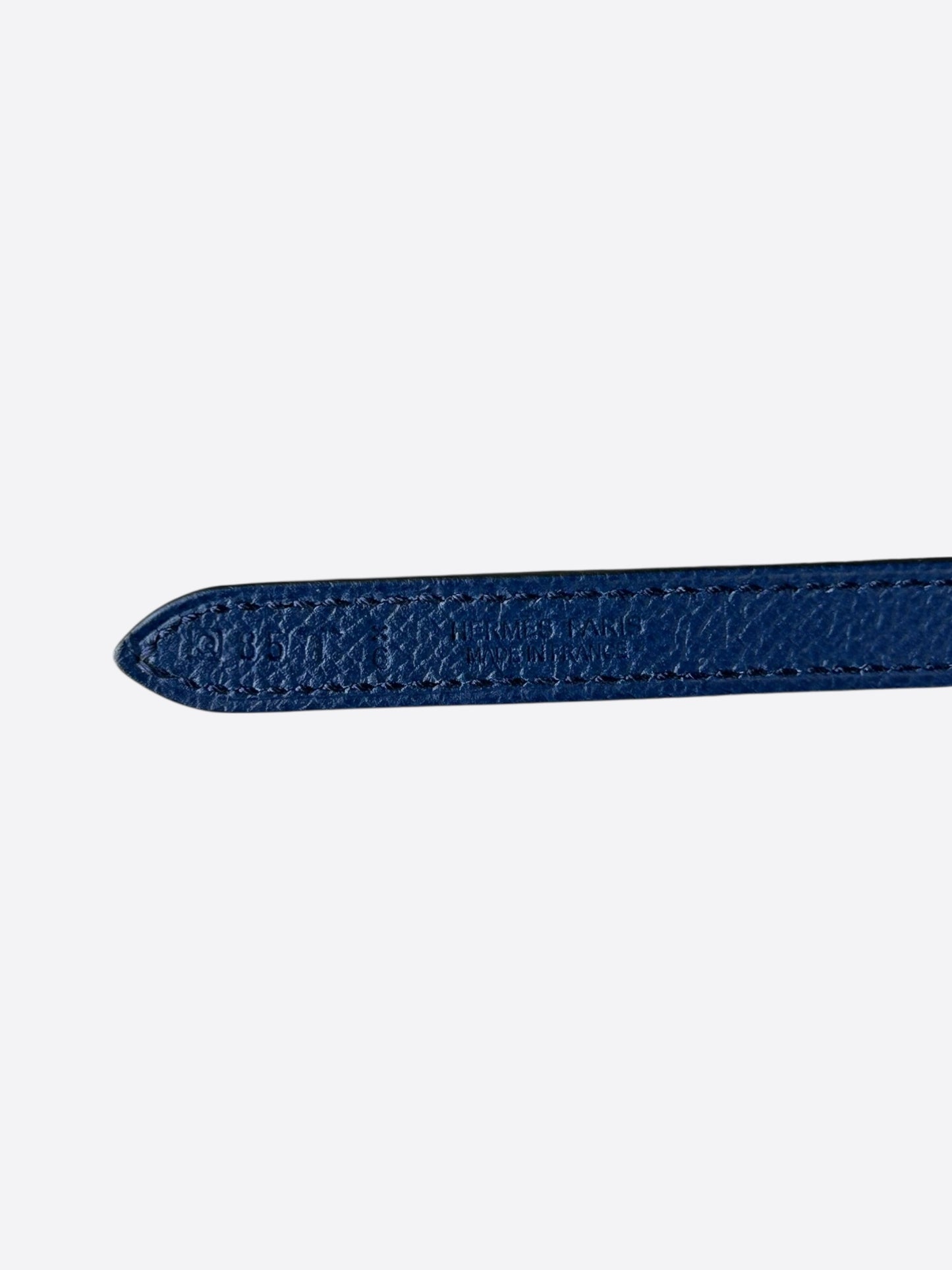 Hermes Blue & Turquoise Gold Constance Reversible Belt