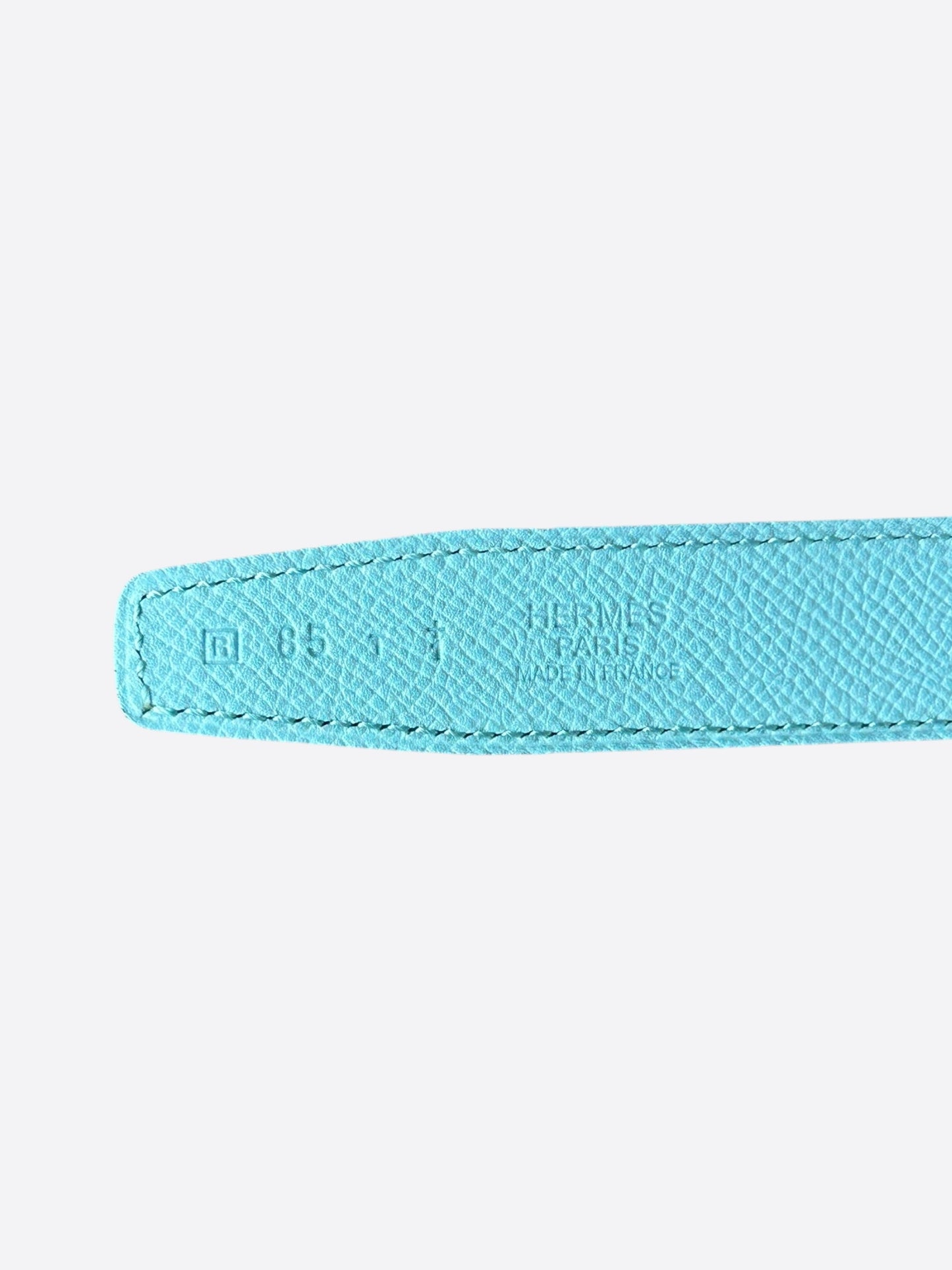 Hermes Blue Palladium Constance Reversible Belt