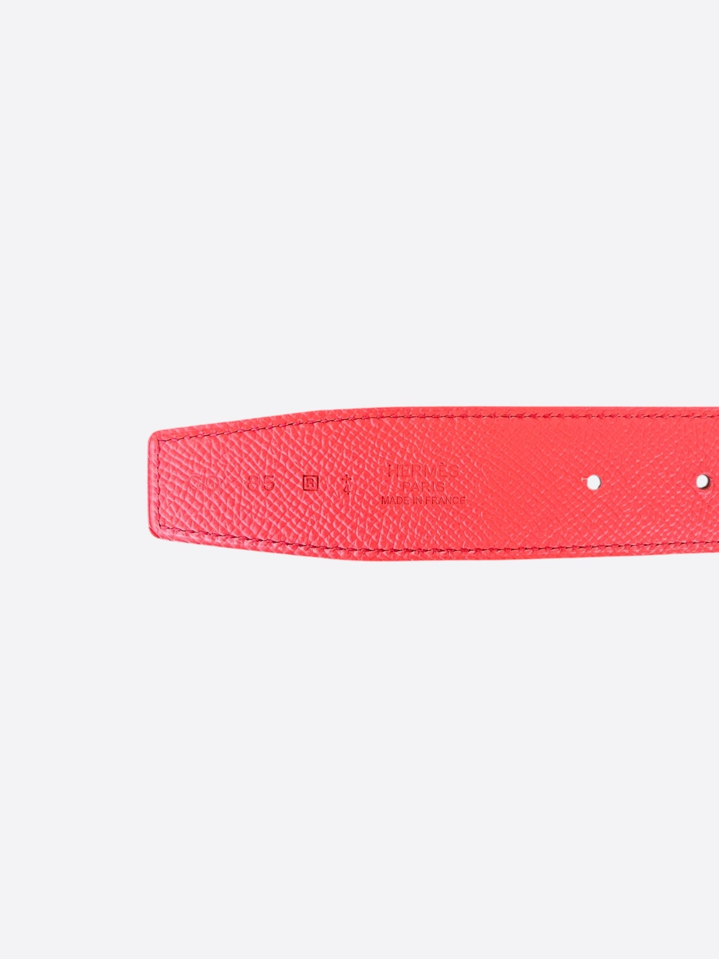 Hermes Pink Palladium Constance Reversible Belt