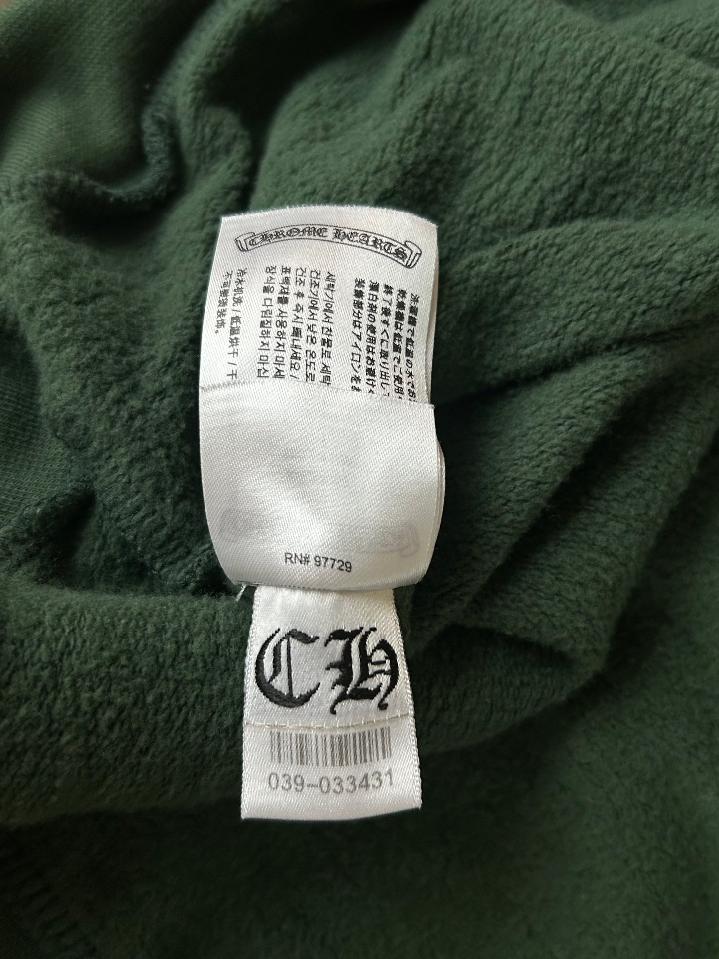 Chrome Hearts Green & Yellow T-Bar Logo Hoodie
