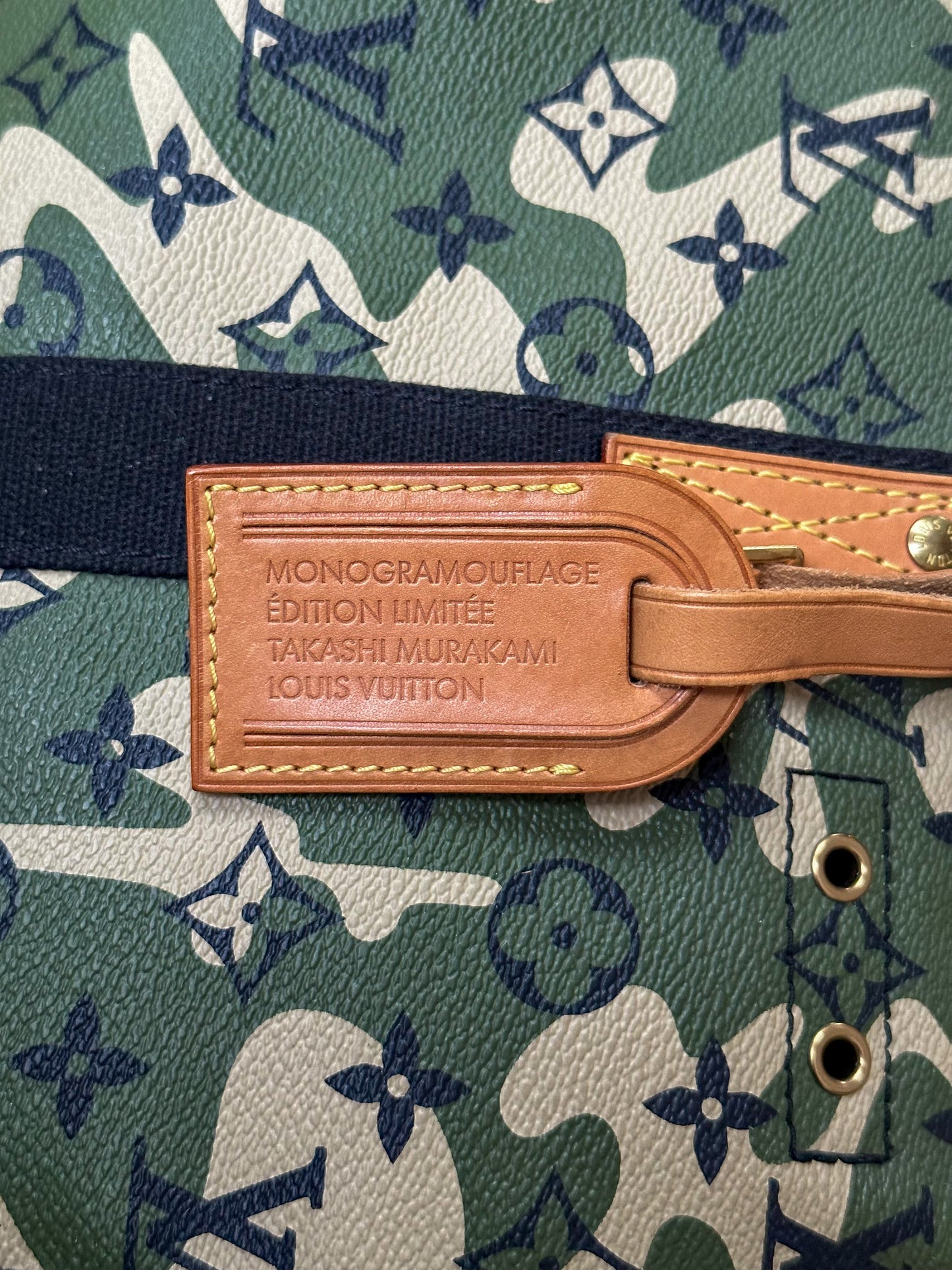 Louis Vuitton Takashi Murakami Green Camouflage Monogram Speedy 35