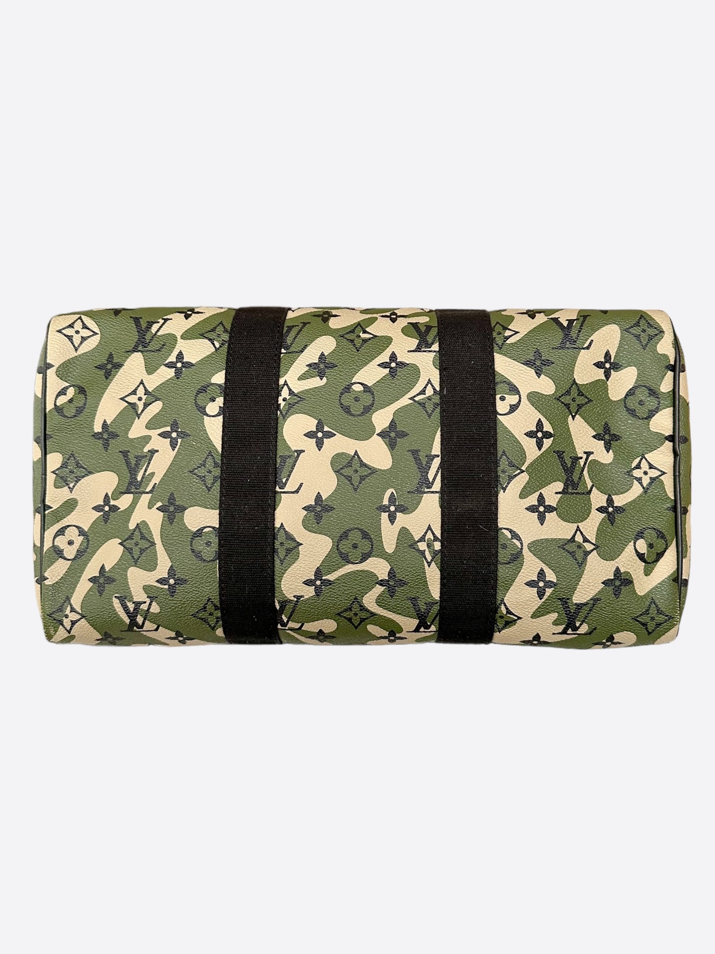 Louis Vuitton Takashi Murakami Green Camouflage Monogram Speedy 35