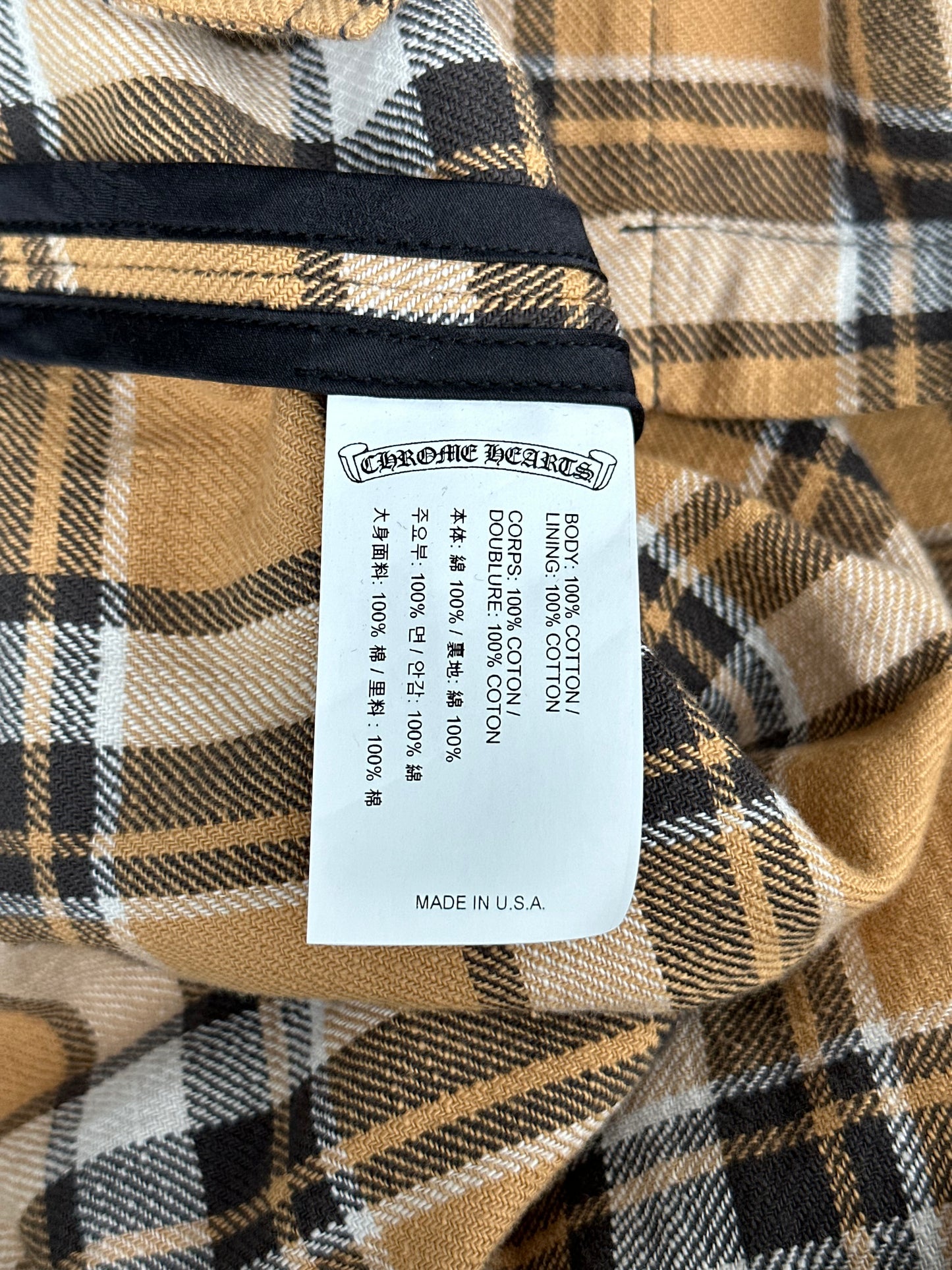 Chrome Hearts Yellow & Black Flannel Jacket