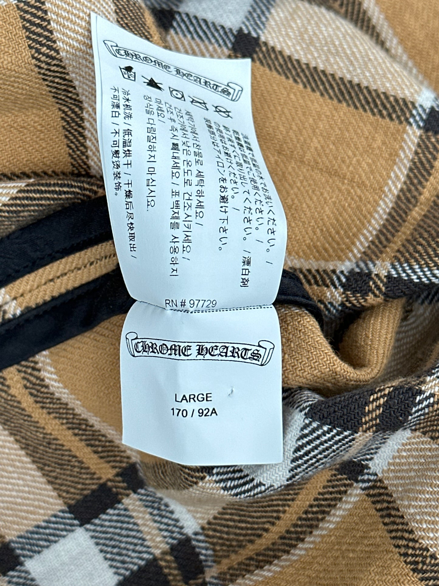 Chrome Hearts Yellow & Black Flannel Jacket