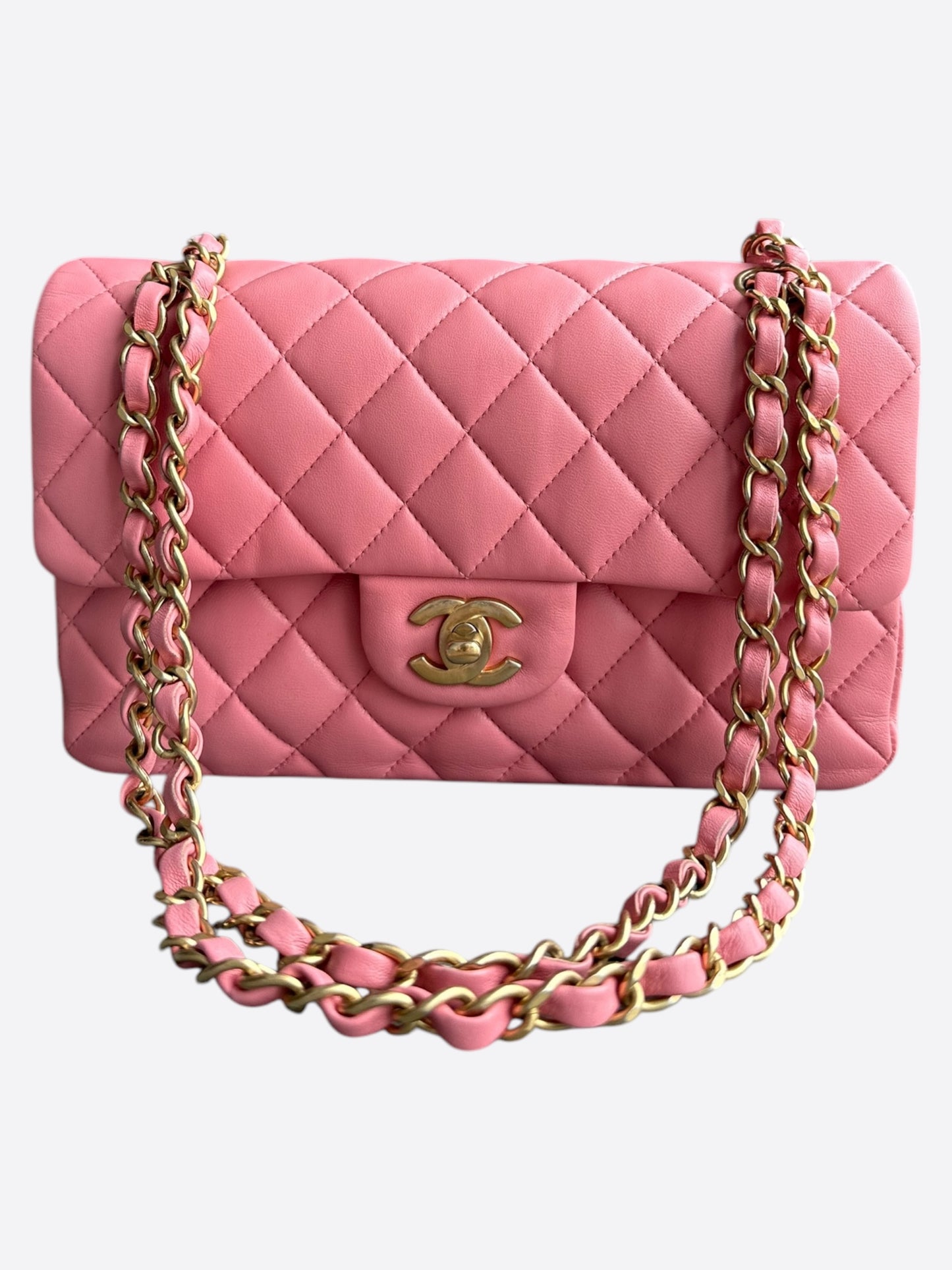 Chanel Pink Quilted Calfskin Medium Flap Bag