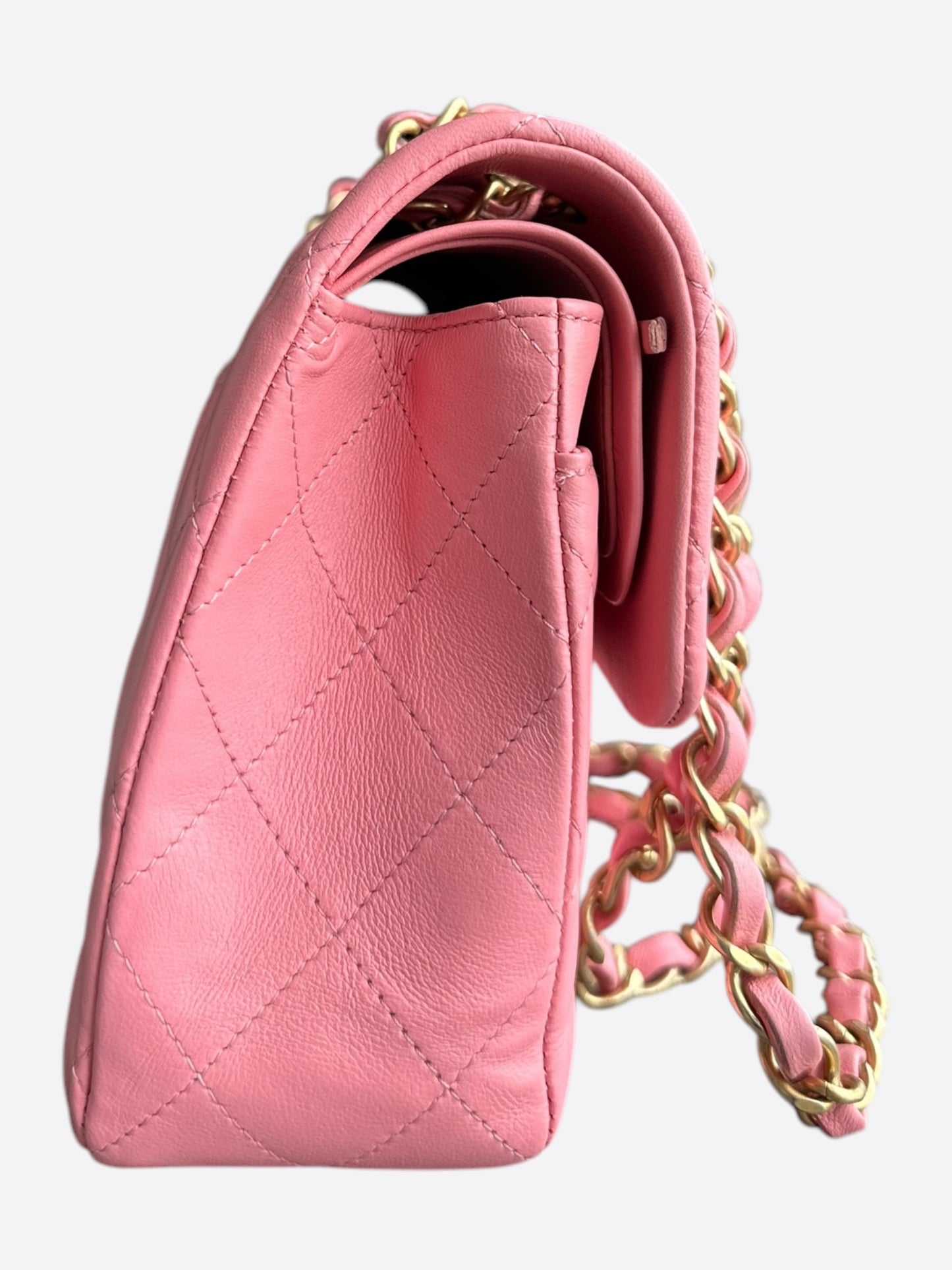 Chanel Pink Quilted Calfskin Medium Flap Bag