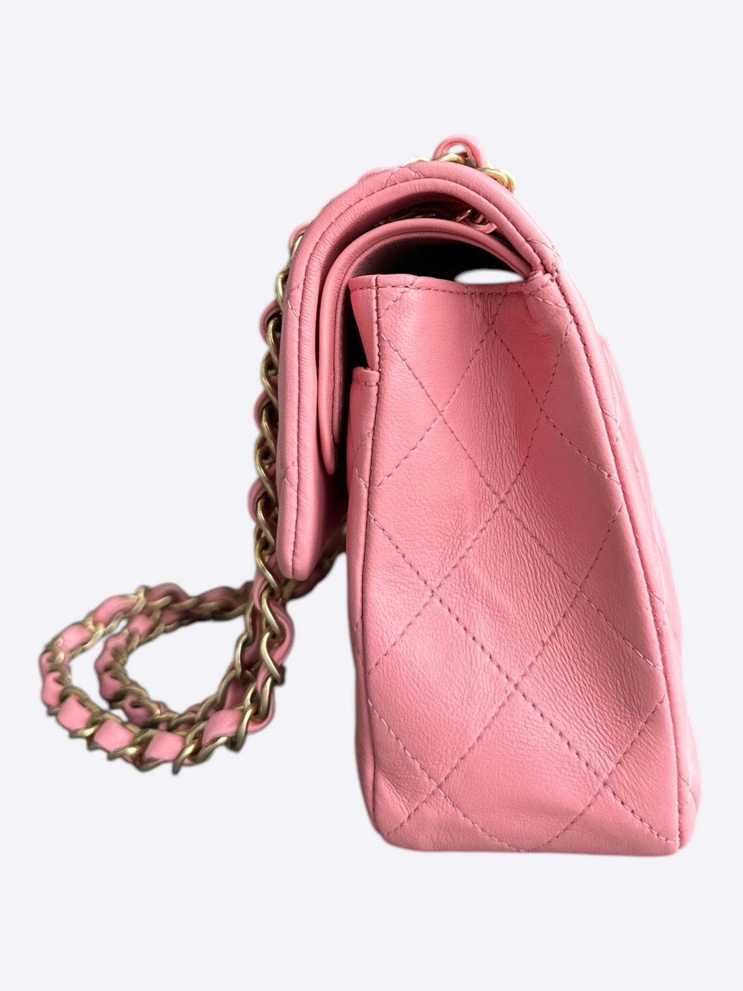 Chanel Pink Quilted Calfskin Medium Flap Bag