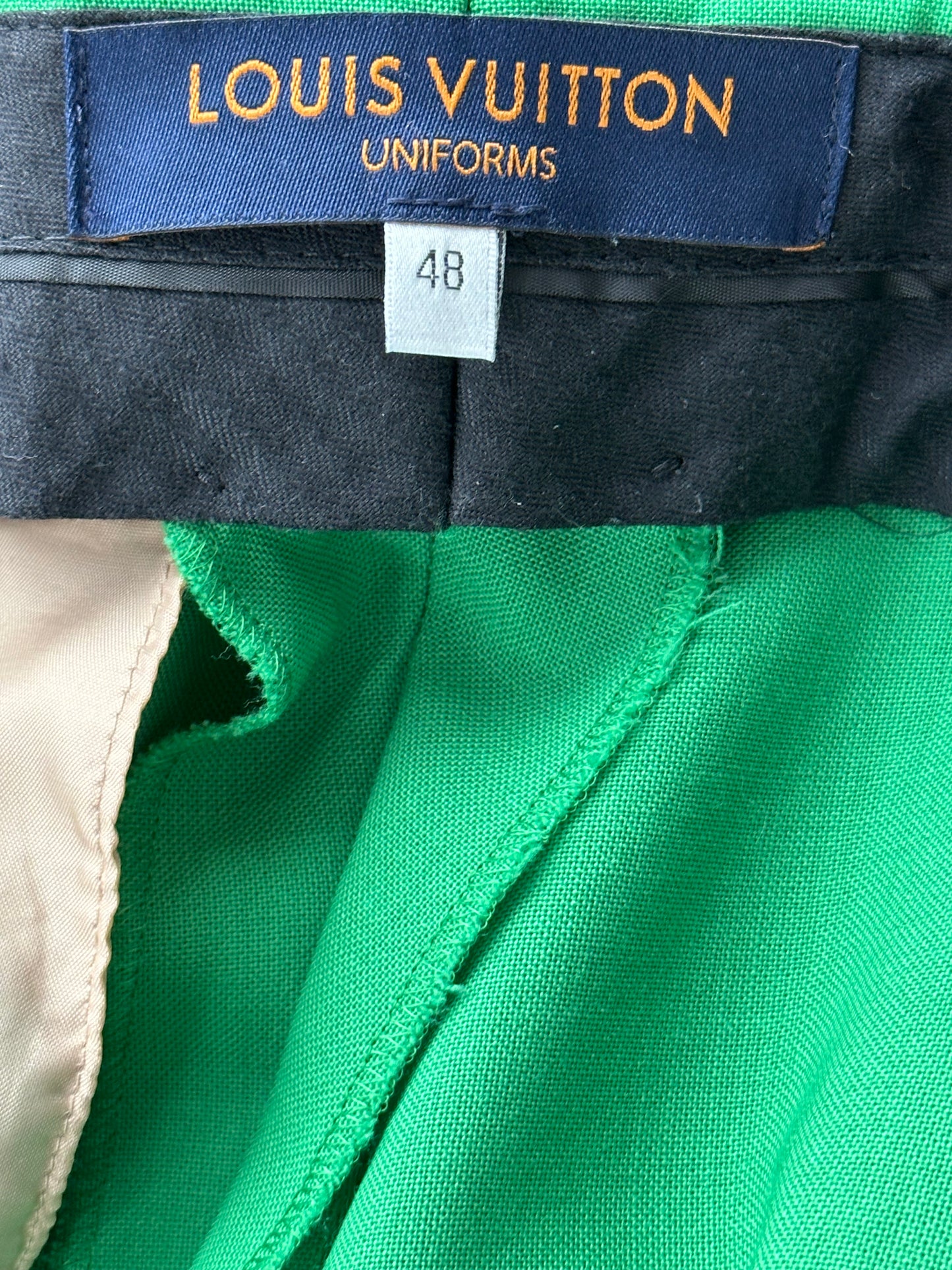 Louis Vuitton Green Wool Dress Pants