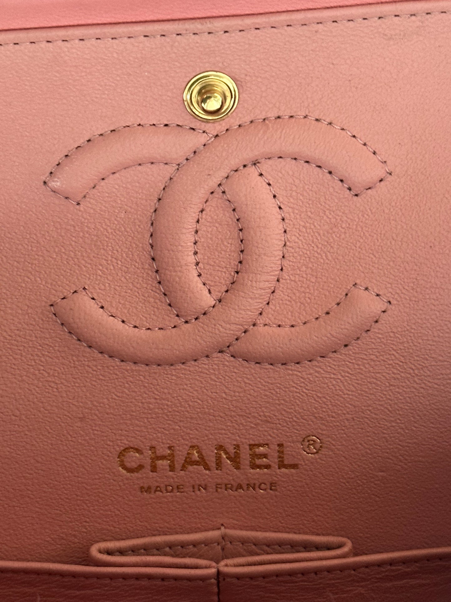 Chanel Pink Quilted Calfskin Medium Flap Bag