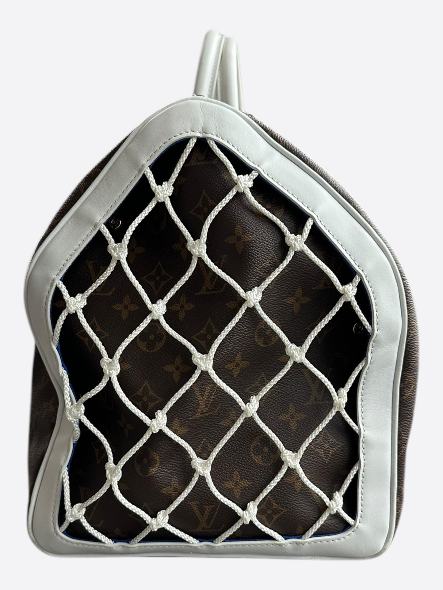 Louis Vuitton NBA Brown & White Monogram Keepall 50