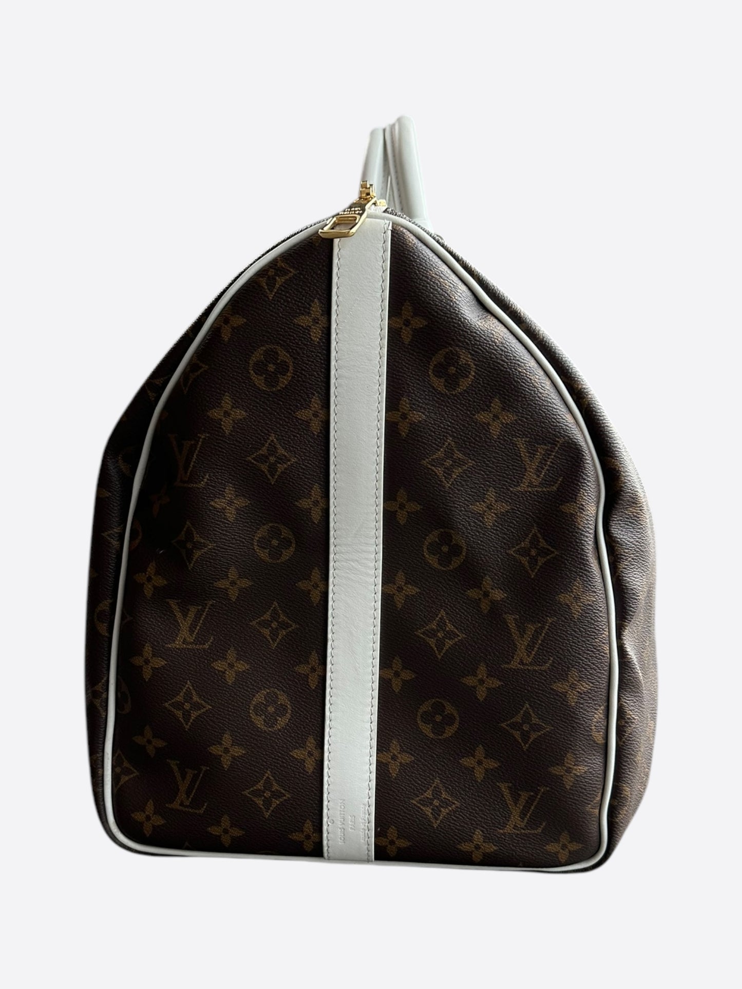 Louis Vuitton NBA Brown & White Monogram Keepall 50