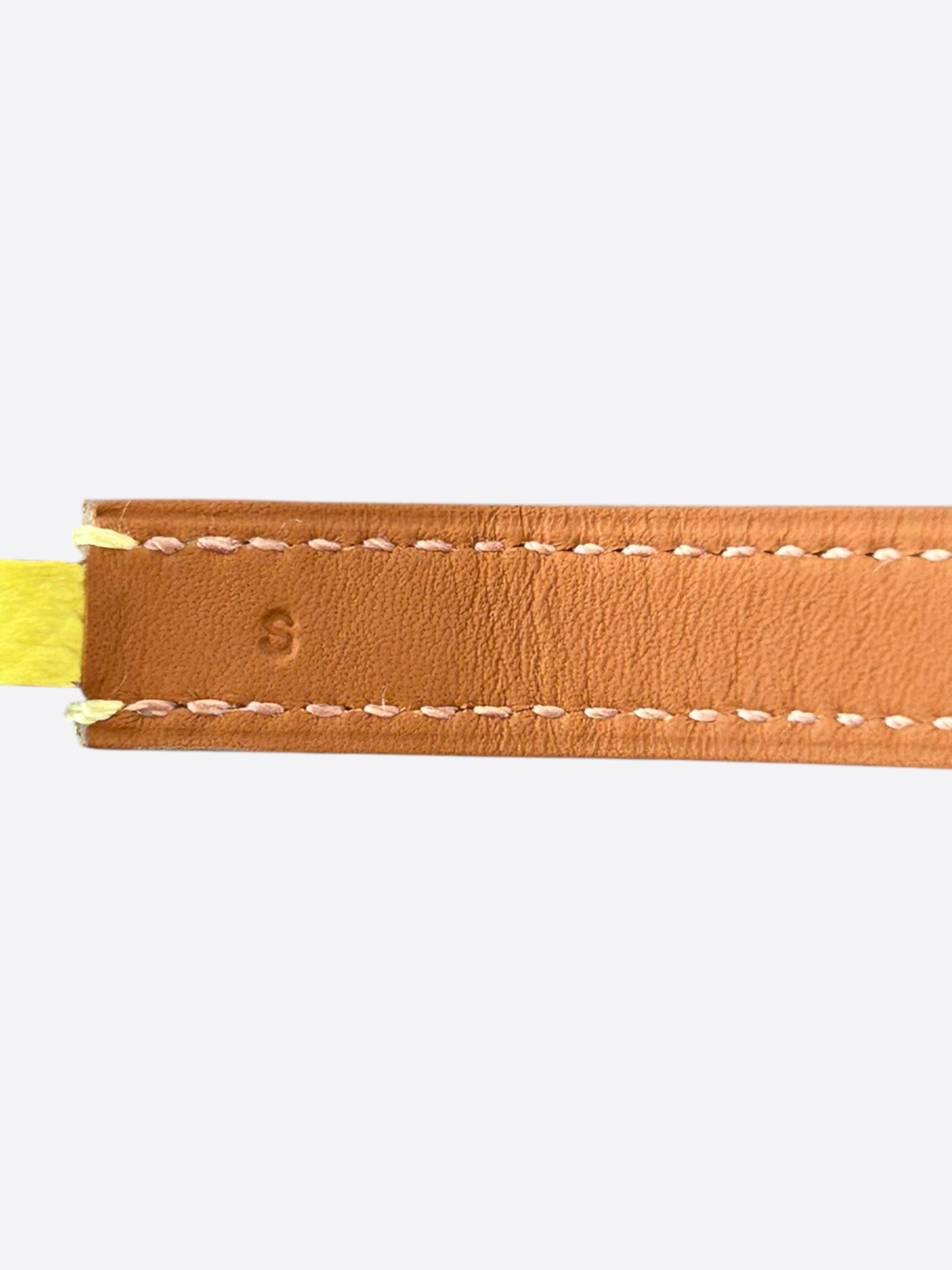 Hermes Yellow Epsom & Gold Hardware Rivale Double Tour Bracelet