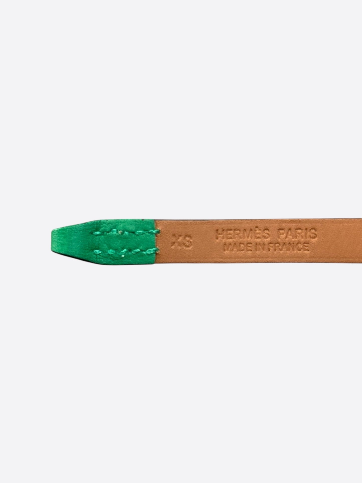 Hermes Green Swift & Palladium Hardware Mini Kelly Bracelet