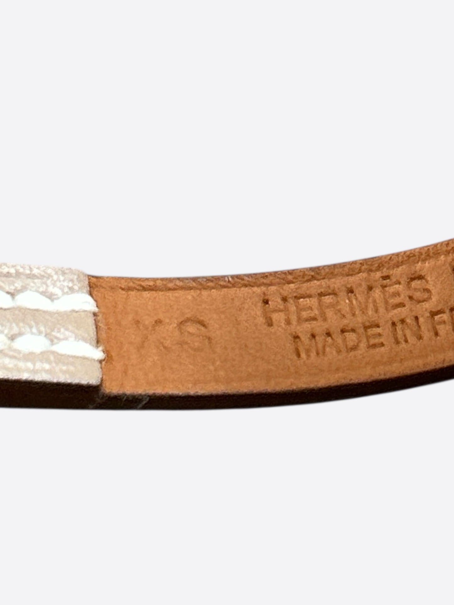 Hermes Etoupe Swift & Palladium Hardware Mini Rivale Bracelet
