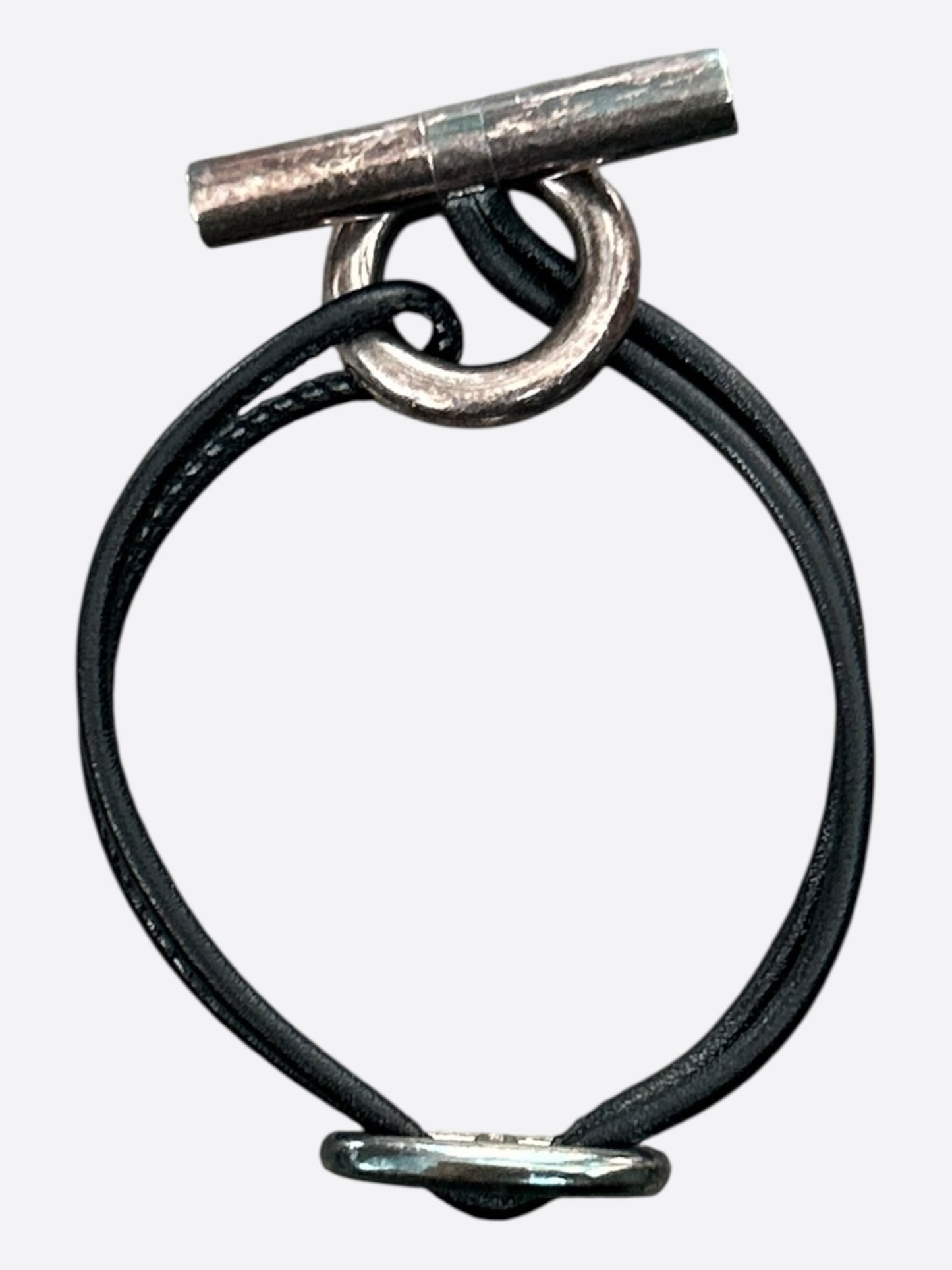 Hermes Black Swift & Palladium Hardware Skipper Bracelet