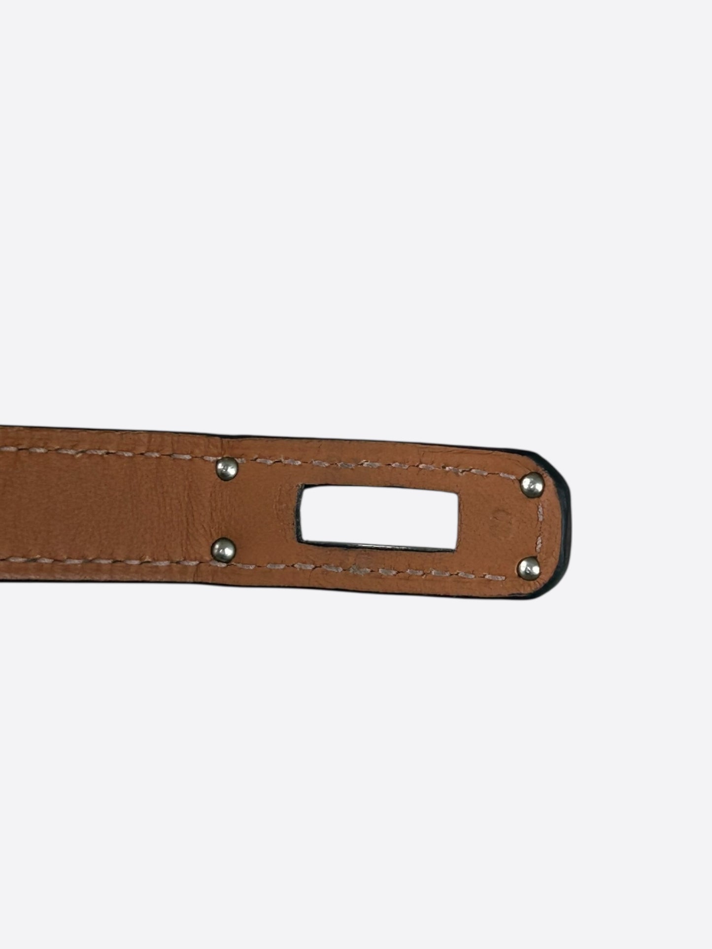 Hermes Black Crocodile & Palladium Hardware Kelly Double Tour Bracelet