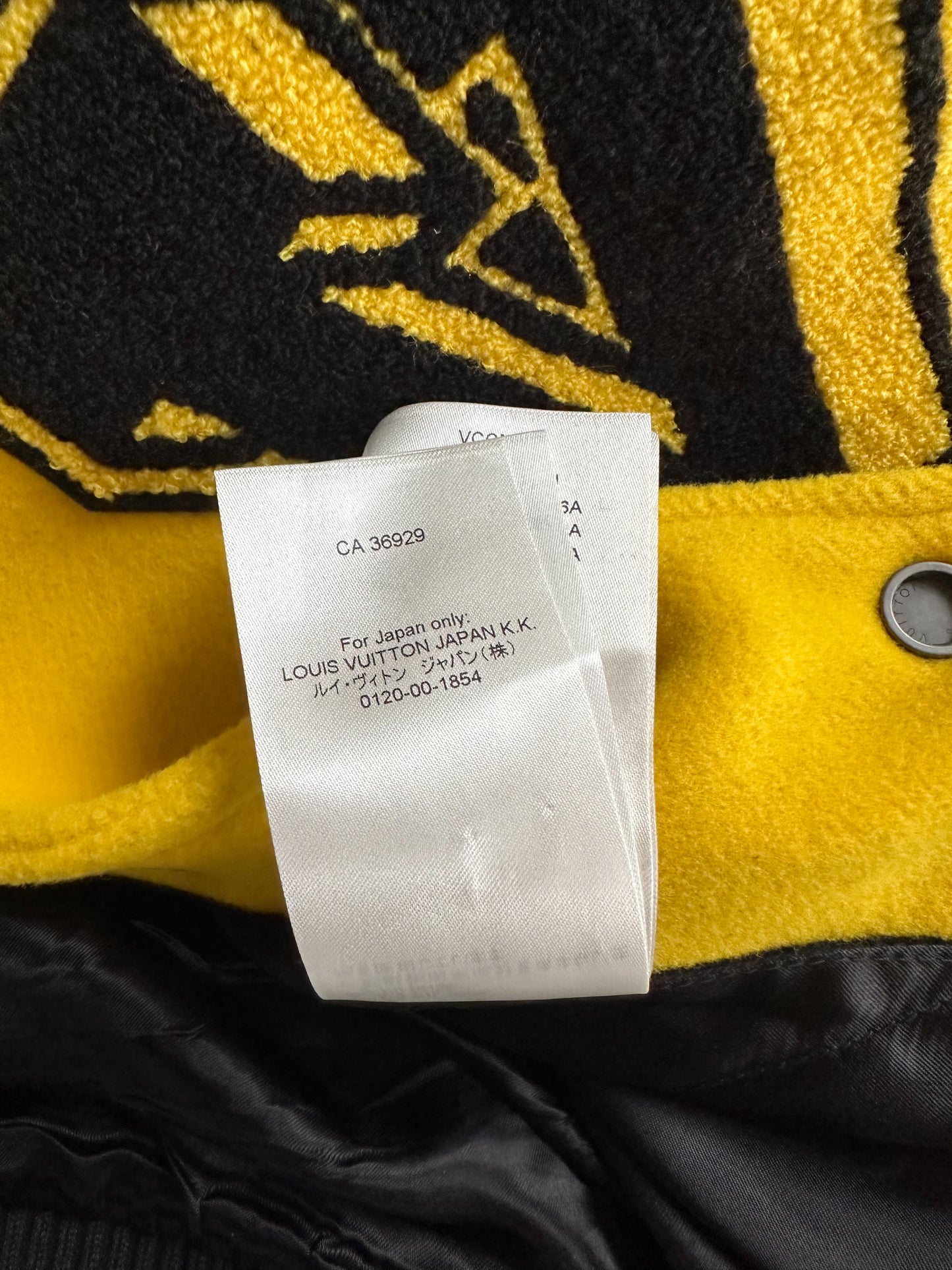 Louis Vuitton Black & Yellow Varsity Jacket