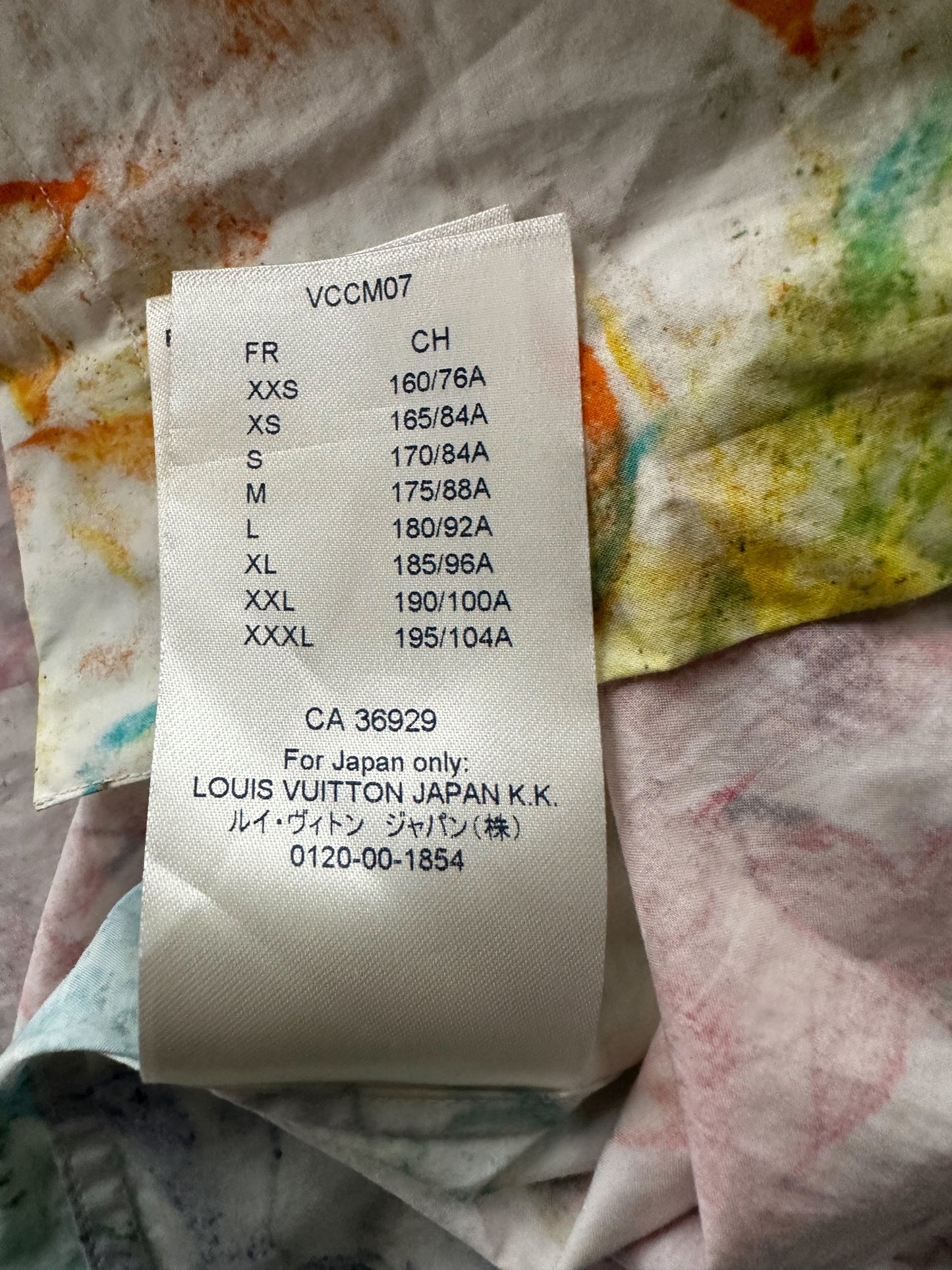 Louis Vuitton White Multicolor Pastel Monogram Button Up Shirt