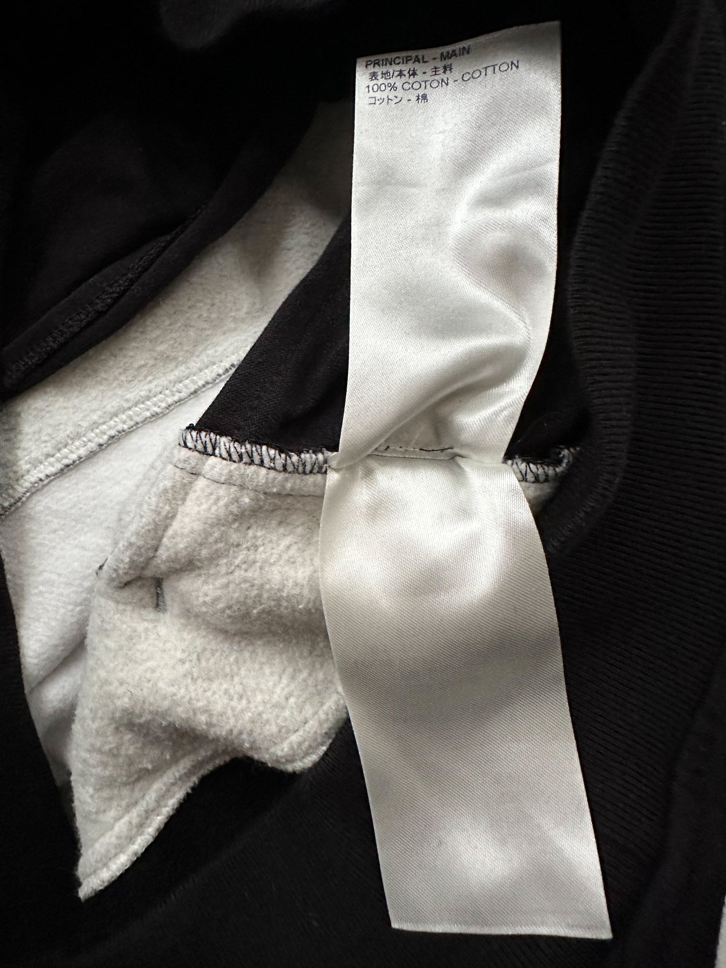 Louis Vuitton Black Grey & White Monogram Circle Cut Hoodie