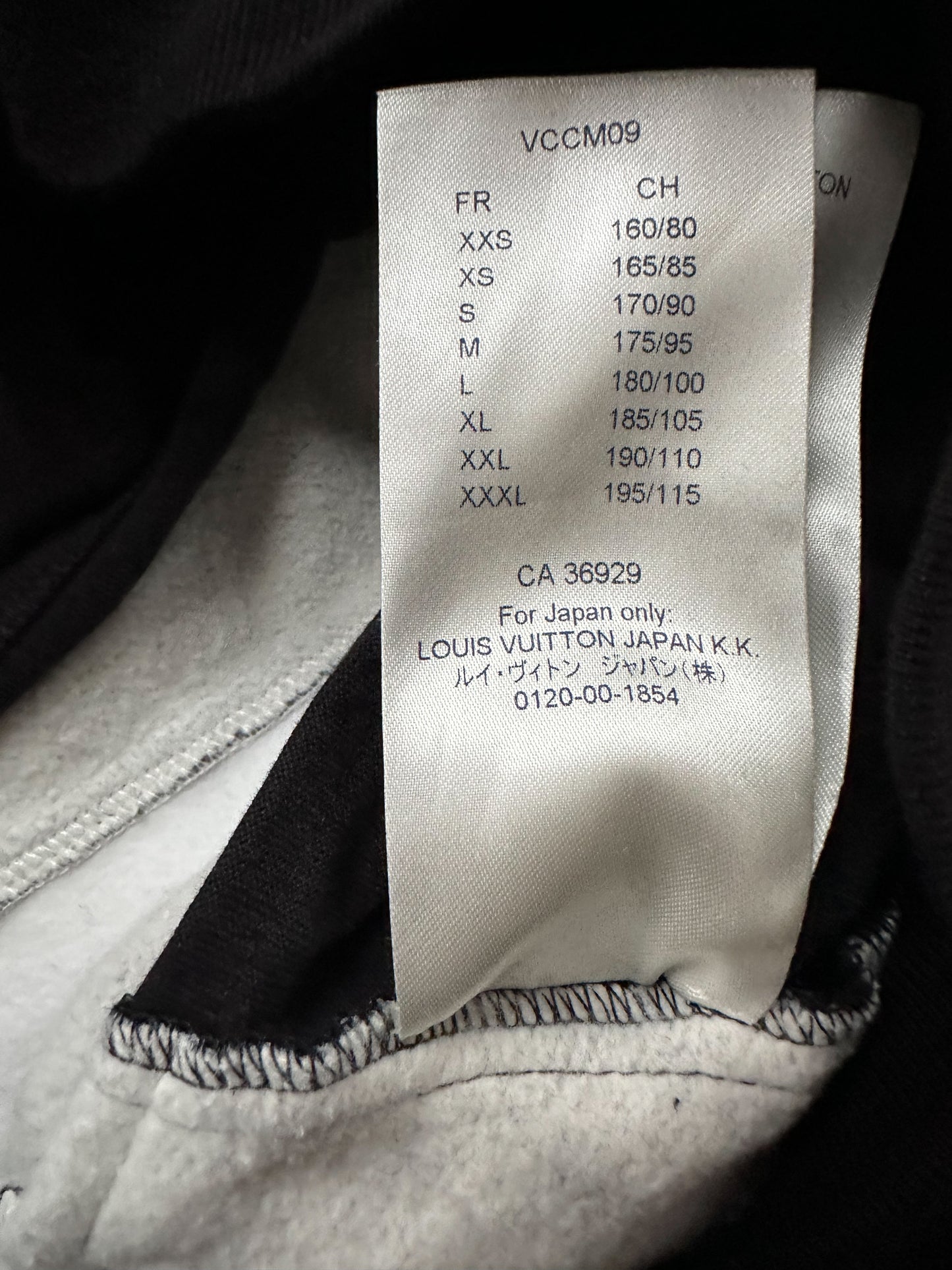 Louis Vuitton Black Grey & White Monogram Circle Cut Hoodie