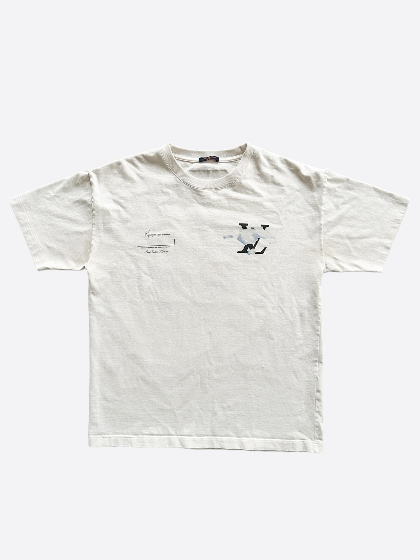 Louis Vuitton White Palm Tree Logo T-Shirt