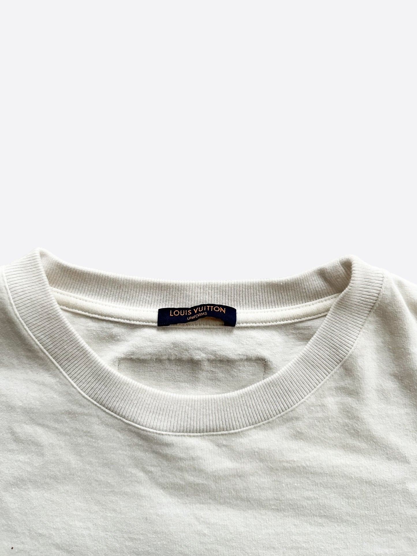 Louis Vuitton White Palm Tree Logo T-Shirt