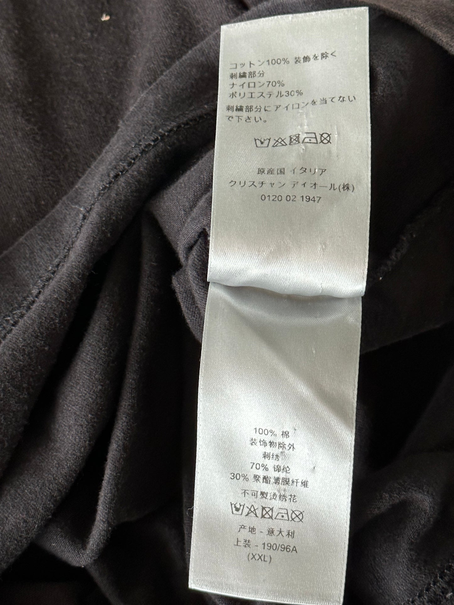 Dior ERL Black Embroidered Logo T-Shirt