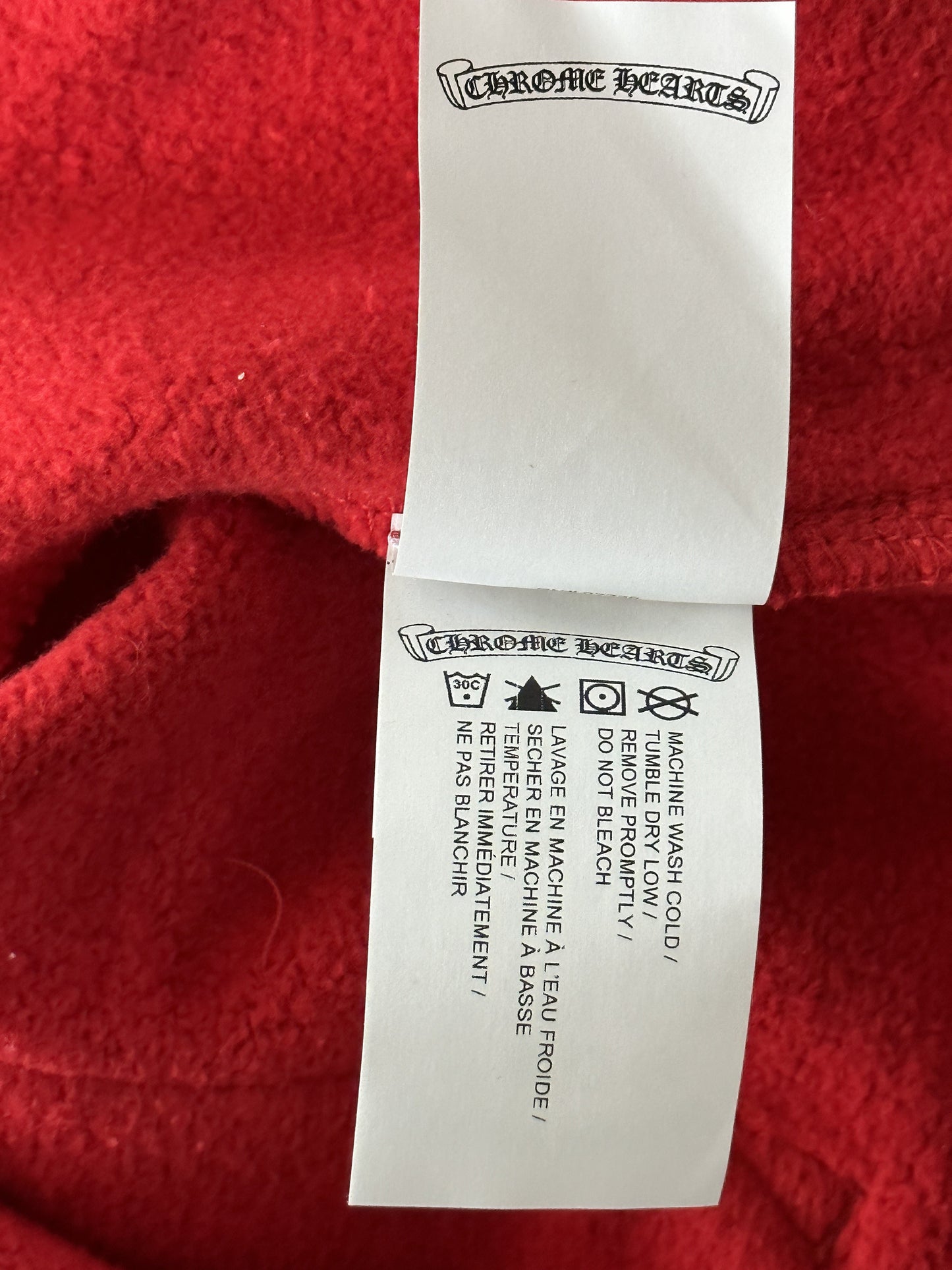 Chrome Hearts Red & White Triple Cross Embroidered Shorts