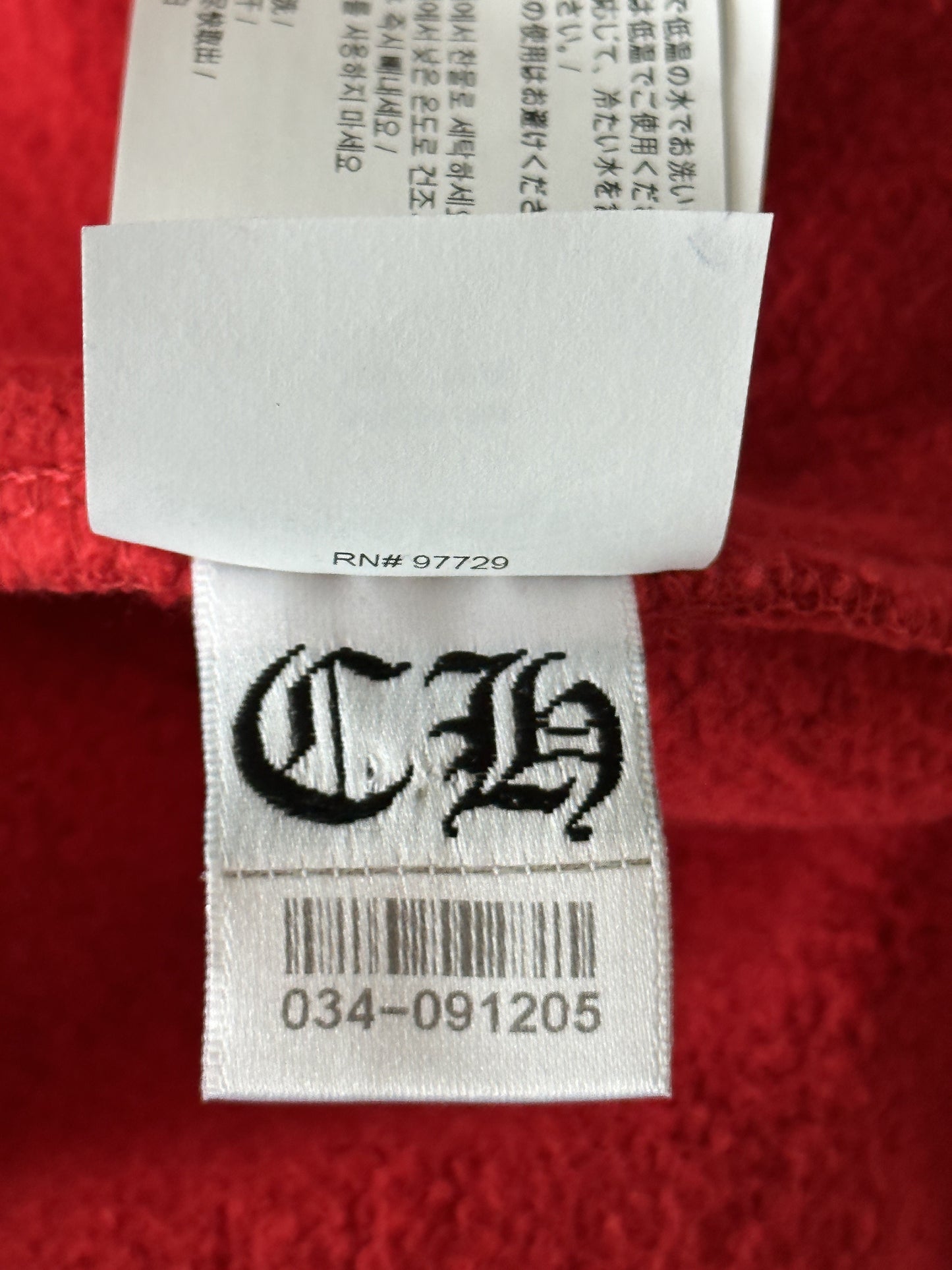 Chrome Hearts Red & White Triple Cross Embroidered Shorts