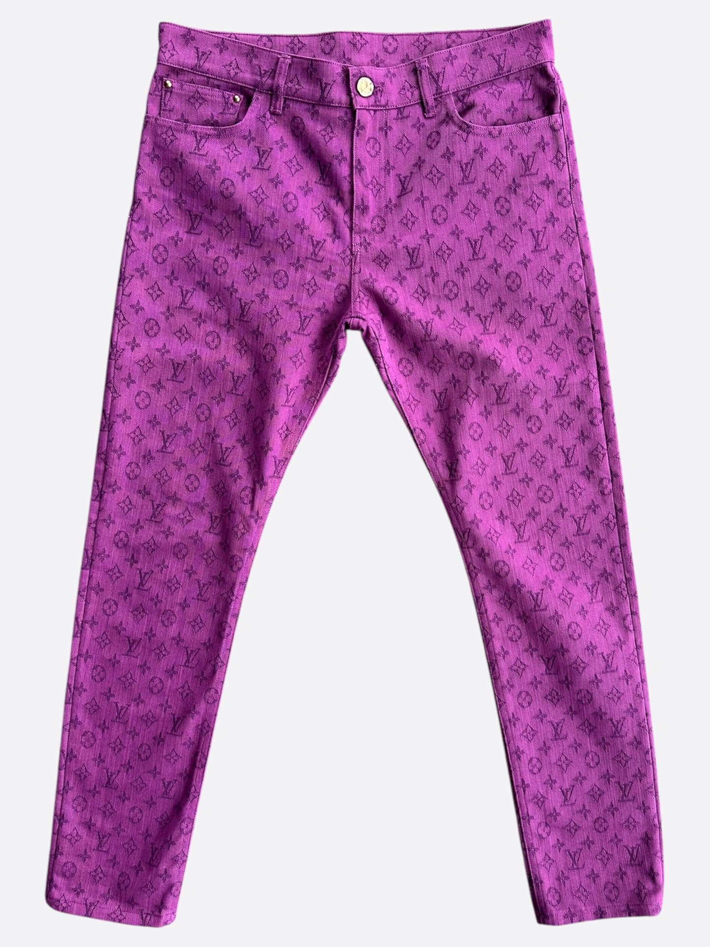 Louis Vuitton Purple Monogram Slim Jeans