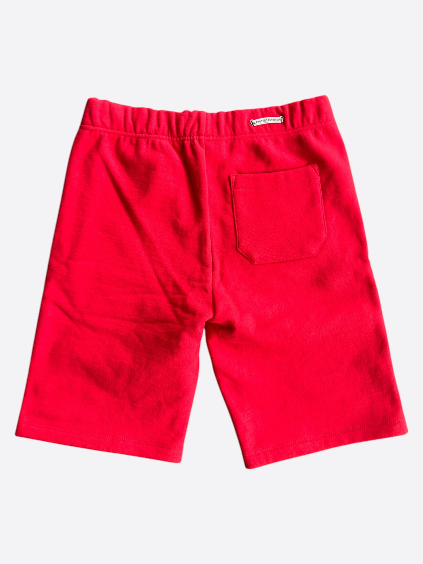 Chrome Hearts Red & White Triple Cross Embroidered Shorts