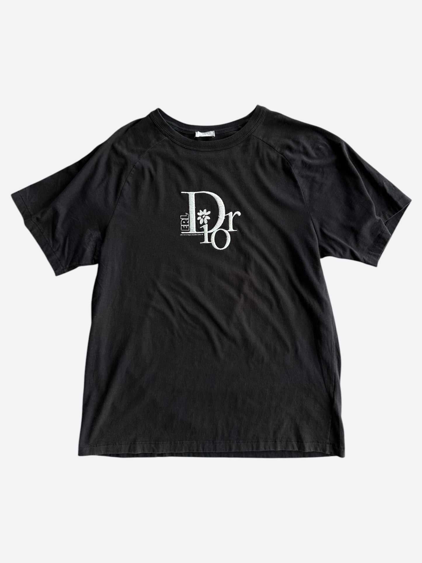 Dior ERL Black Embroidered Logo T-Shirt
