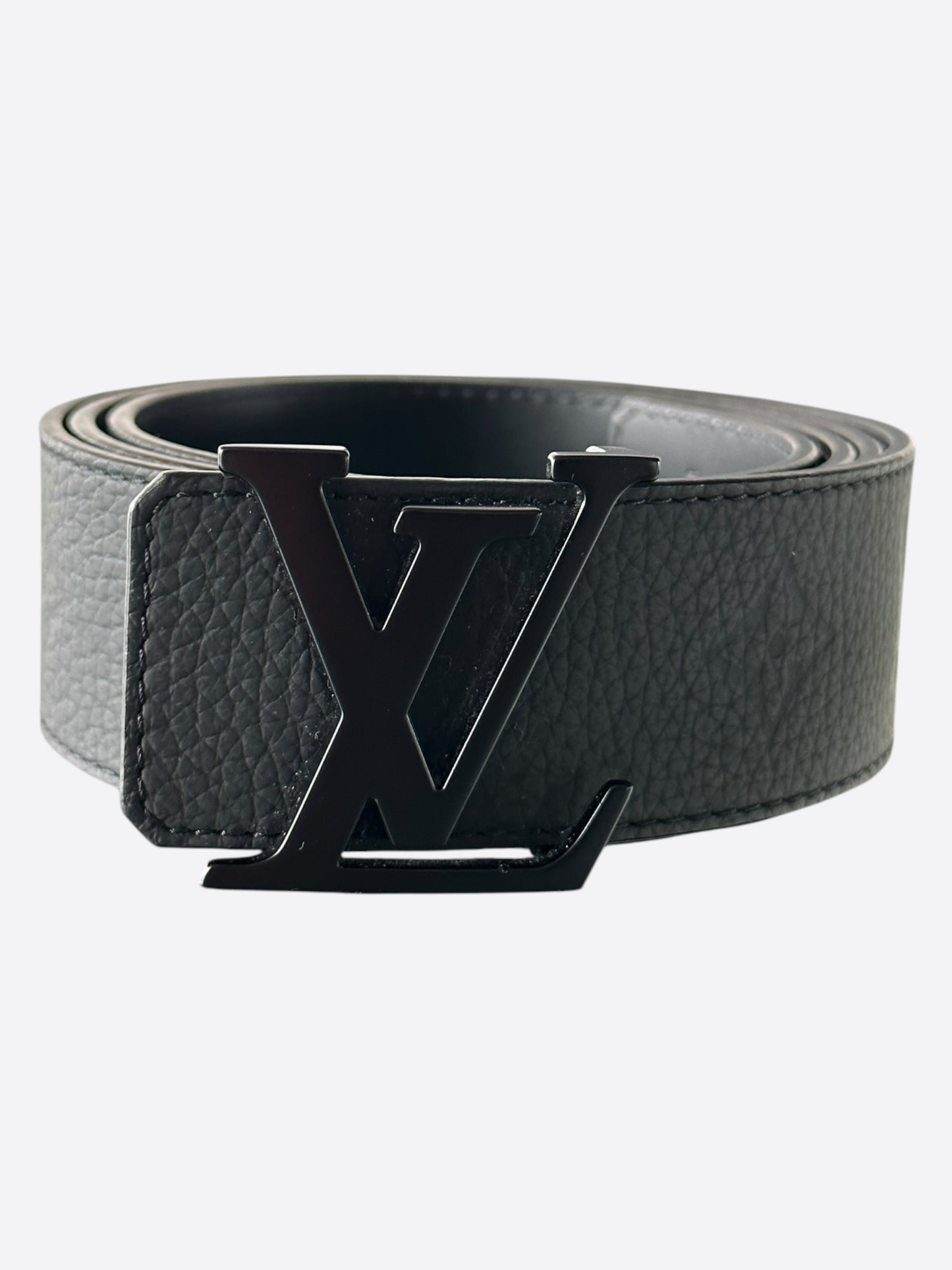 Louis Vuitton Black Taurillon Monogram Reversible Belt