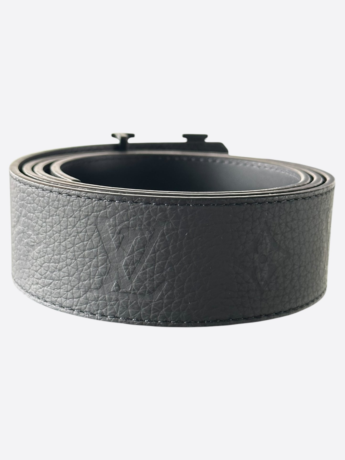 Louis Vuitton Black Taurillon Monogram Reversible Belt