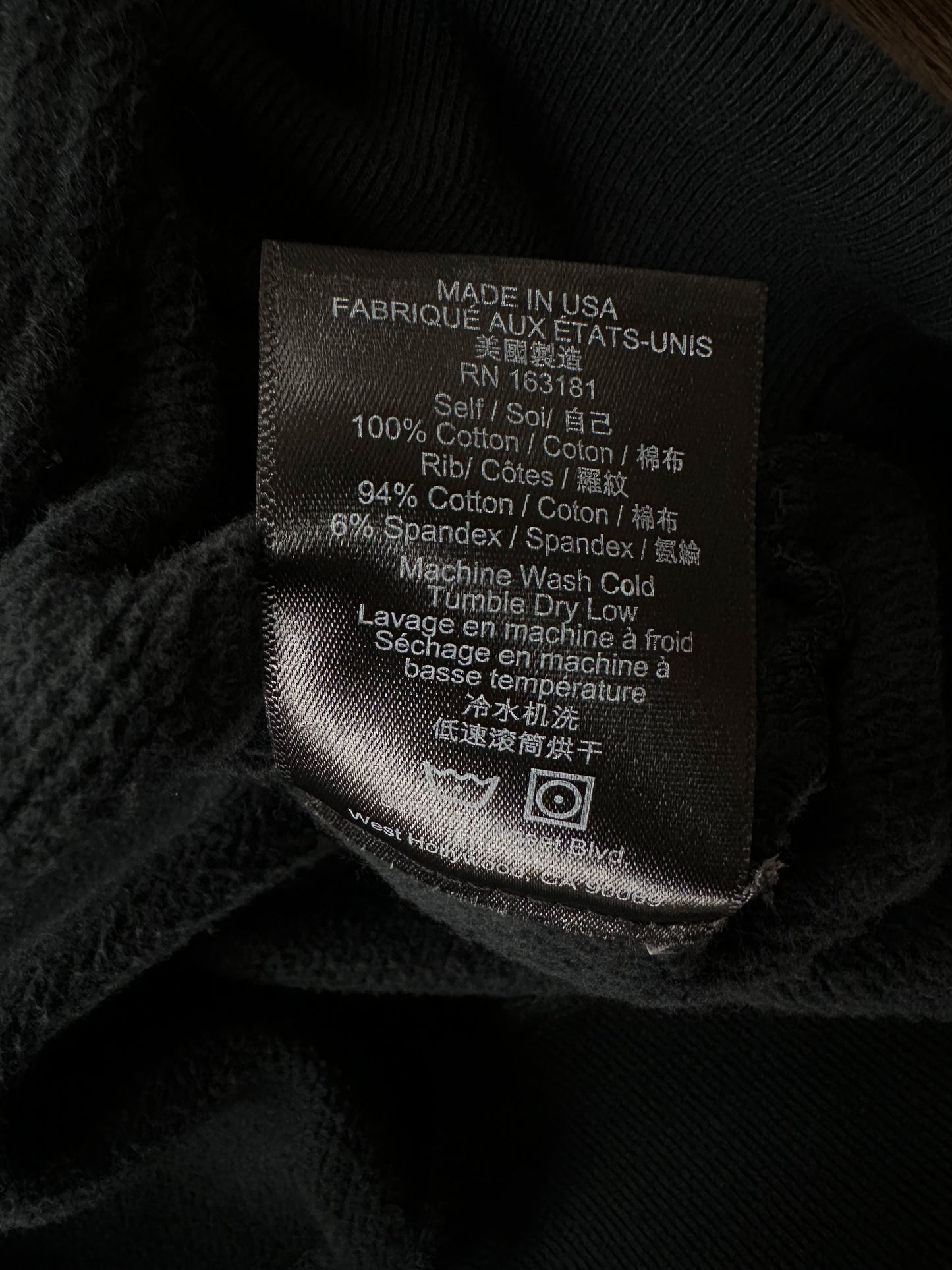 Rhude Vintage Black Screaming Eagle Hoodie