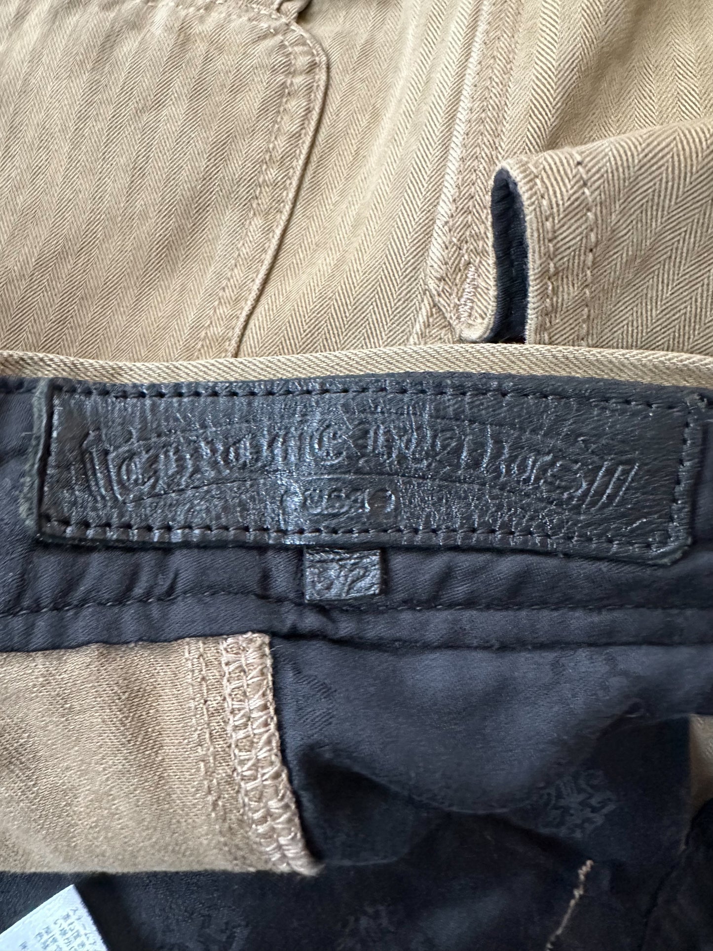 Chrome Hearts Tan Herringbone Carpenter Pants