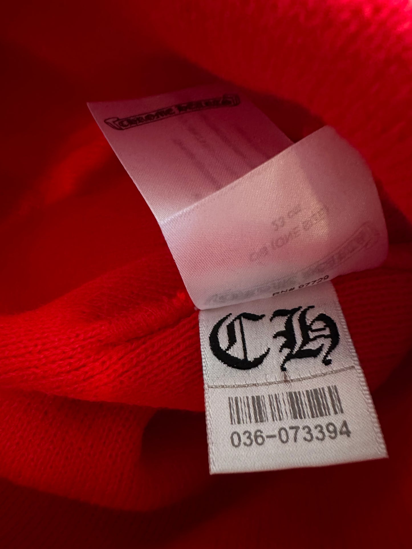 Chrome Hearts Red & White Triple Cross Embroidered Beanie