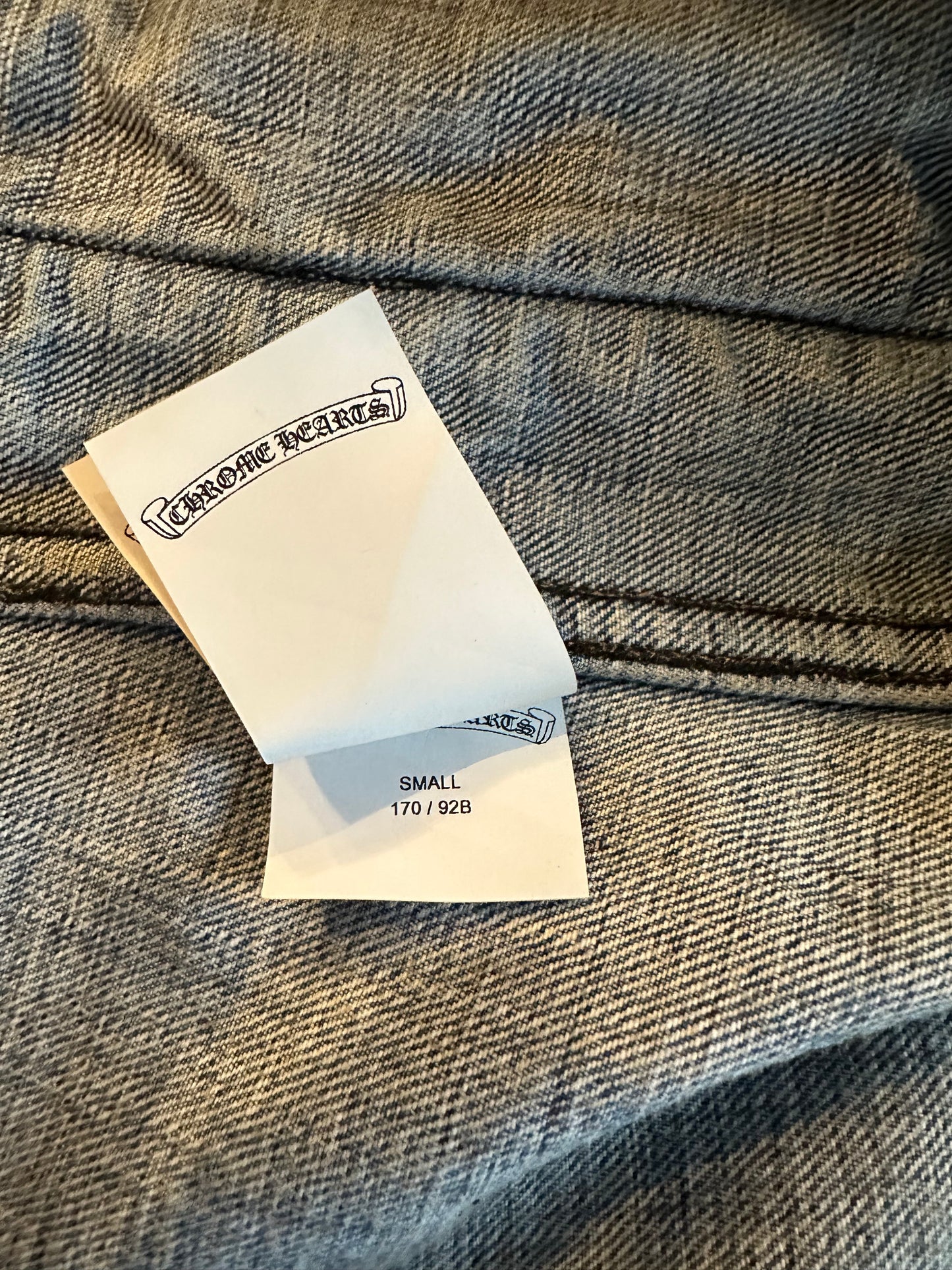 Chrome Hearts Blue Removeable Shearling Denim Jacket