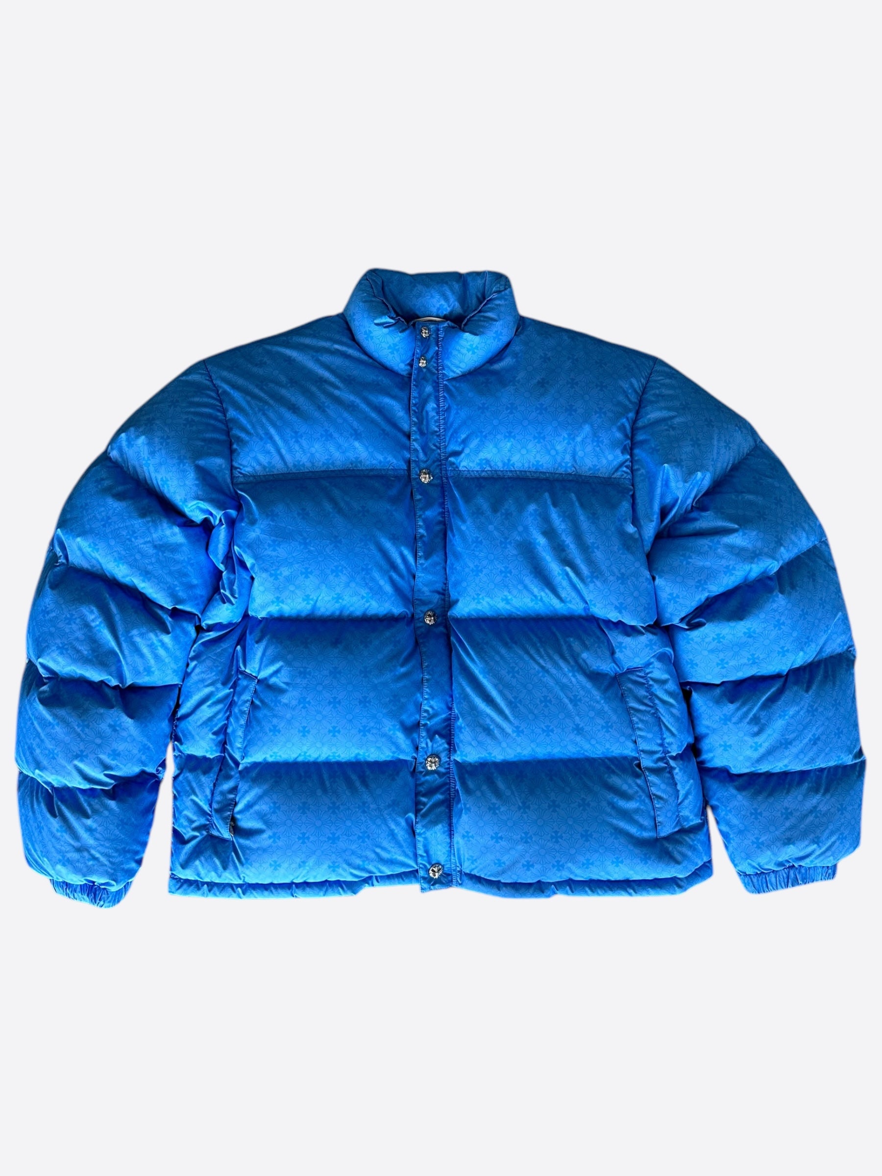 Chrome Hearts Blue Cross Jacquard Puffer Jacket – Savonches