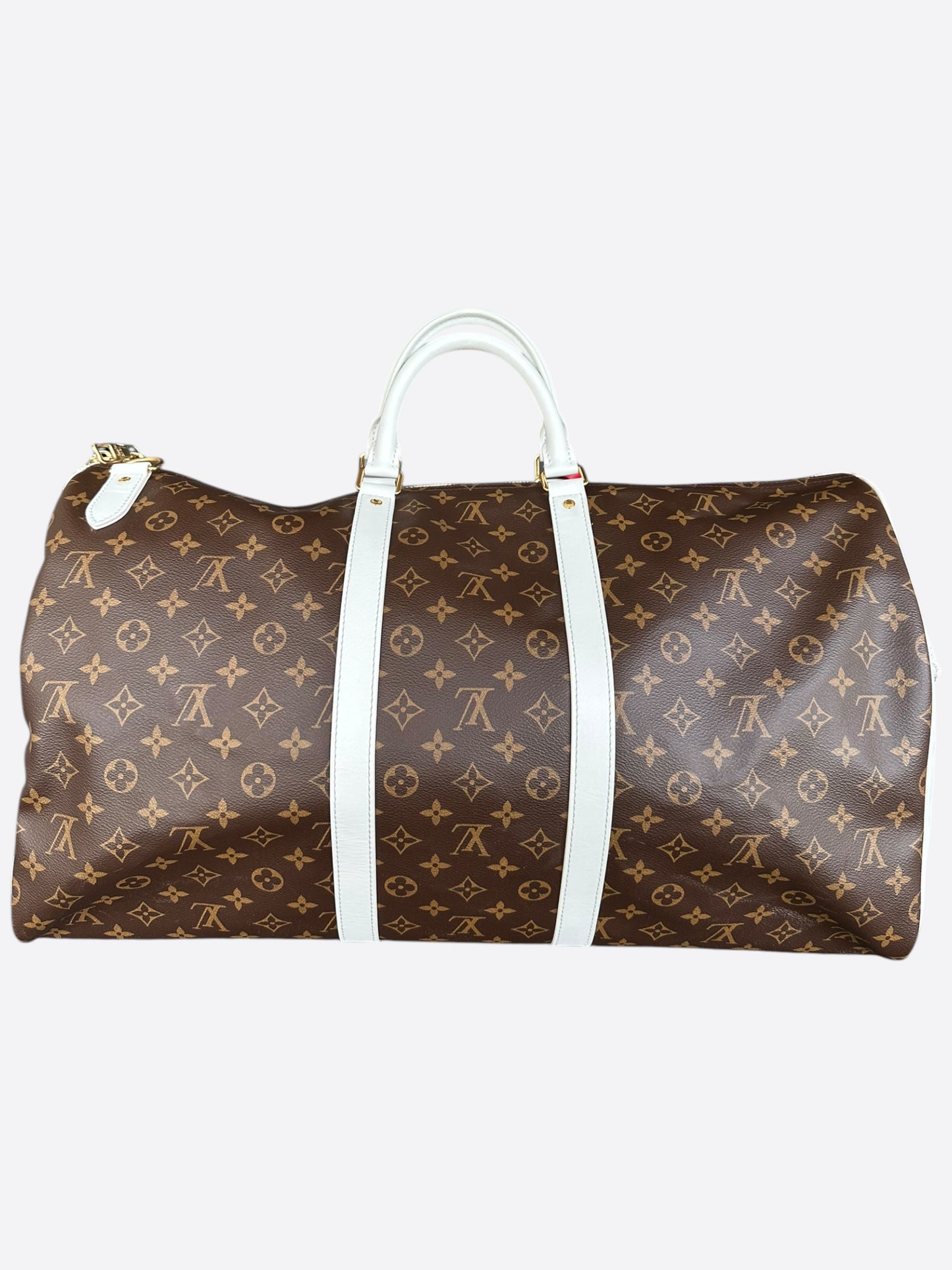 Louis Vuitton NBA Brown & White Monogram Keepall 50
