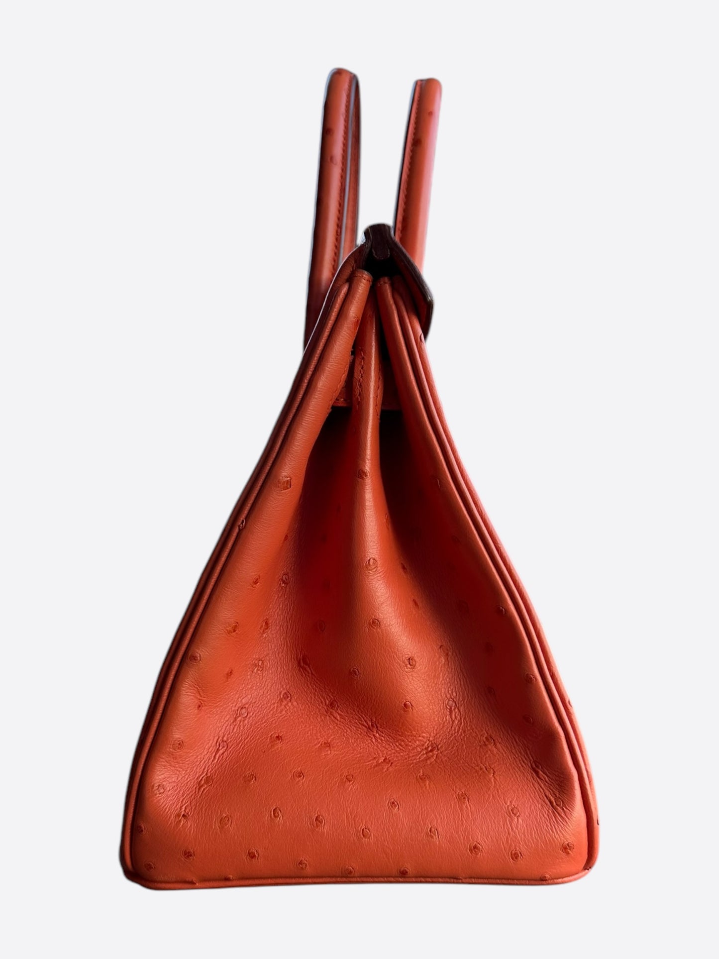 Hermes Orange Ostrich Birkin 30