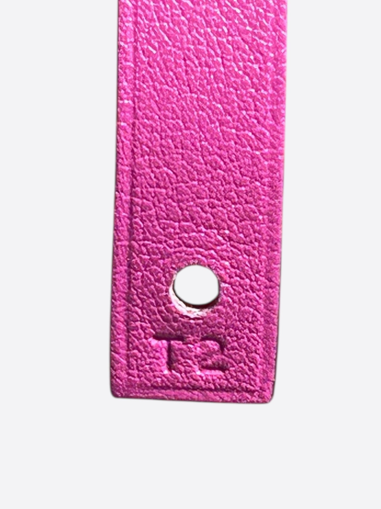 Hermes Pink Swift & Gold Hardware Medor Double Tour Bracelet