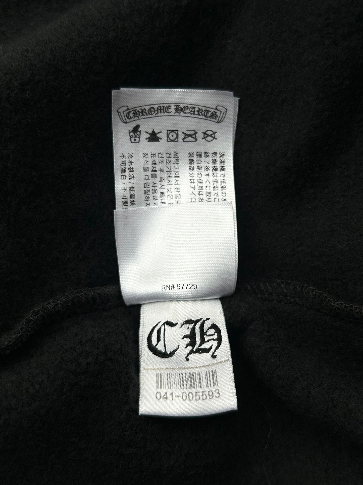 Chrome Hearts Black & White Manchester Exclusive Horseshoe Zip Up Hoodie