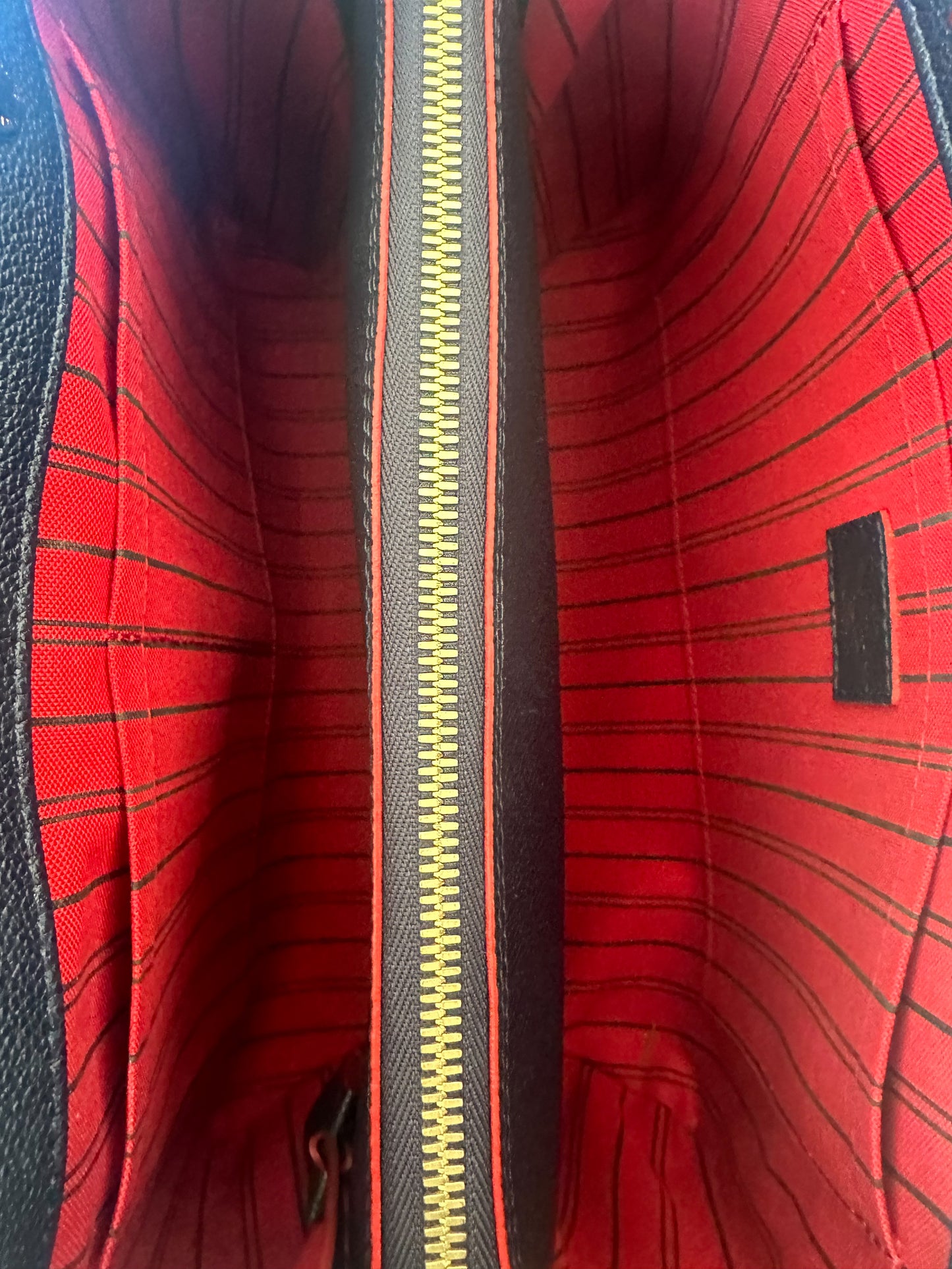 Louis Vuitton Navy & Red Monogram Empreinte Montaigne MM