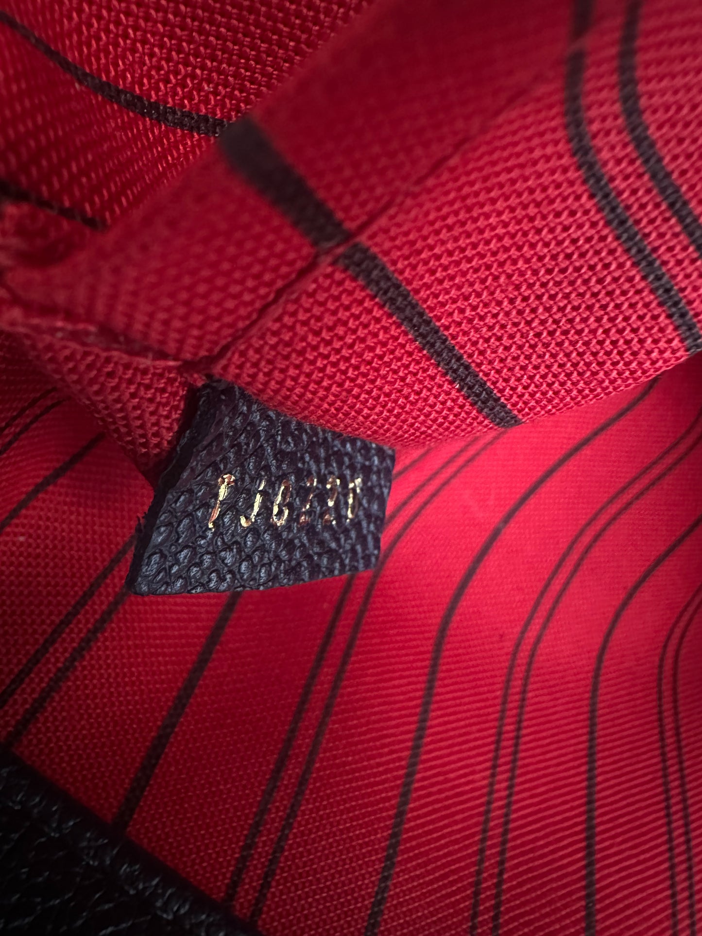 Louis Vuitton Navy & Red Monogram Empreinte Montaigne MM